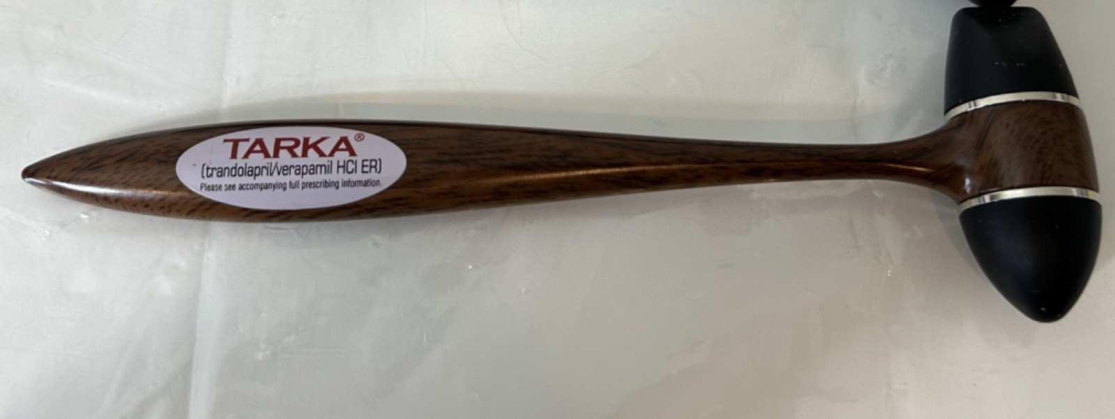 NEW TARKA Drug Rep Company Advertising Reflex Hammer Hypertension 9” Wood B61