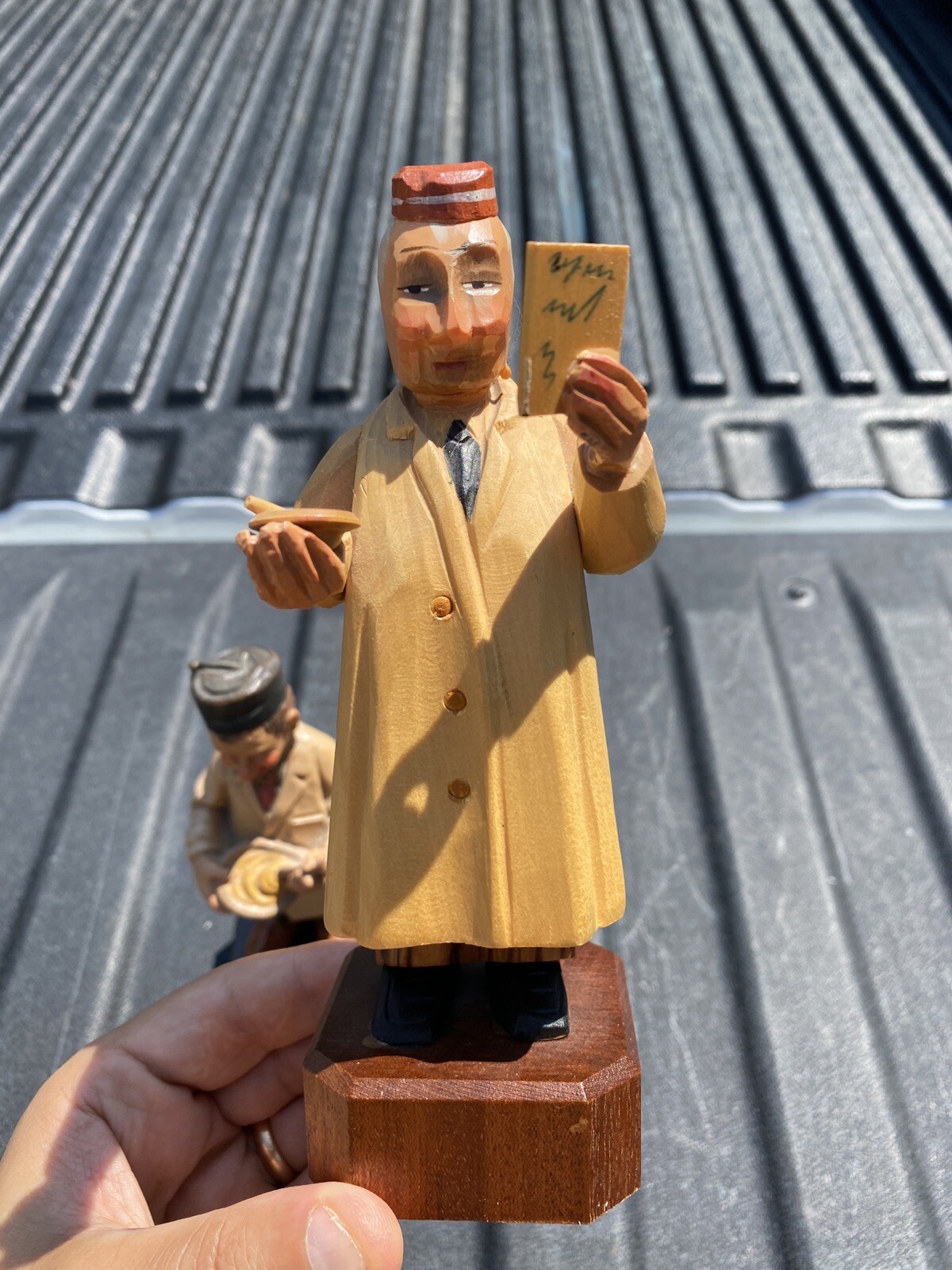 RARE Vintage Anri Italy Hand Carved Wood Pharmacist Figurines w Labels