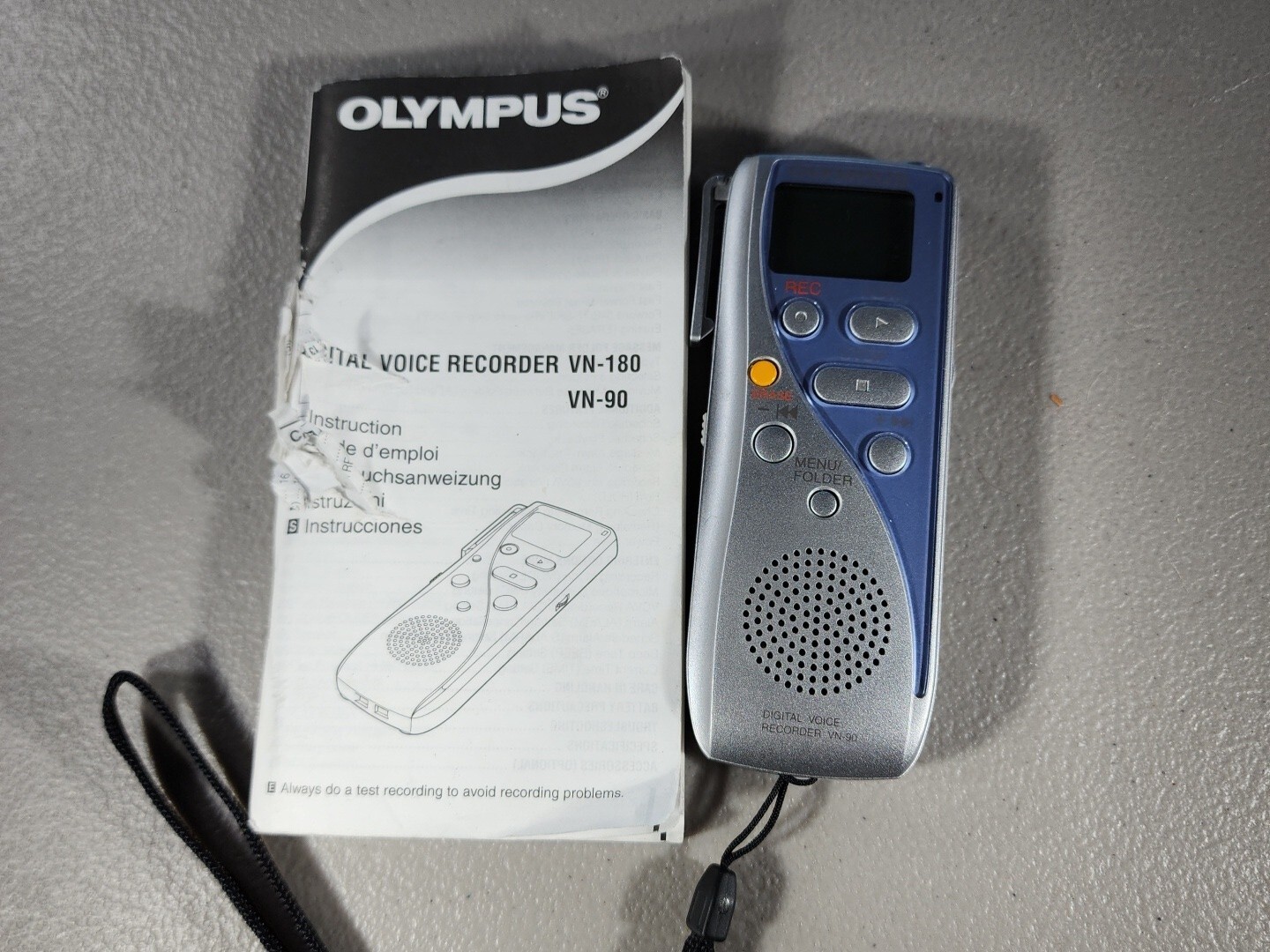Nexium Branded Olympus VN-90 Digital Voice Recorder & Manual, Not Working!