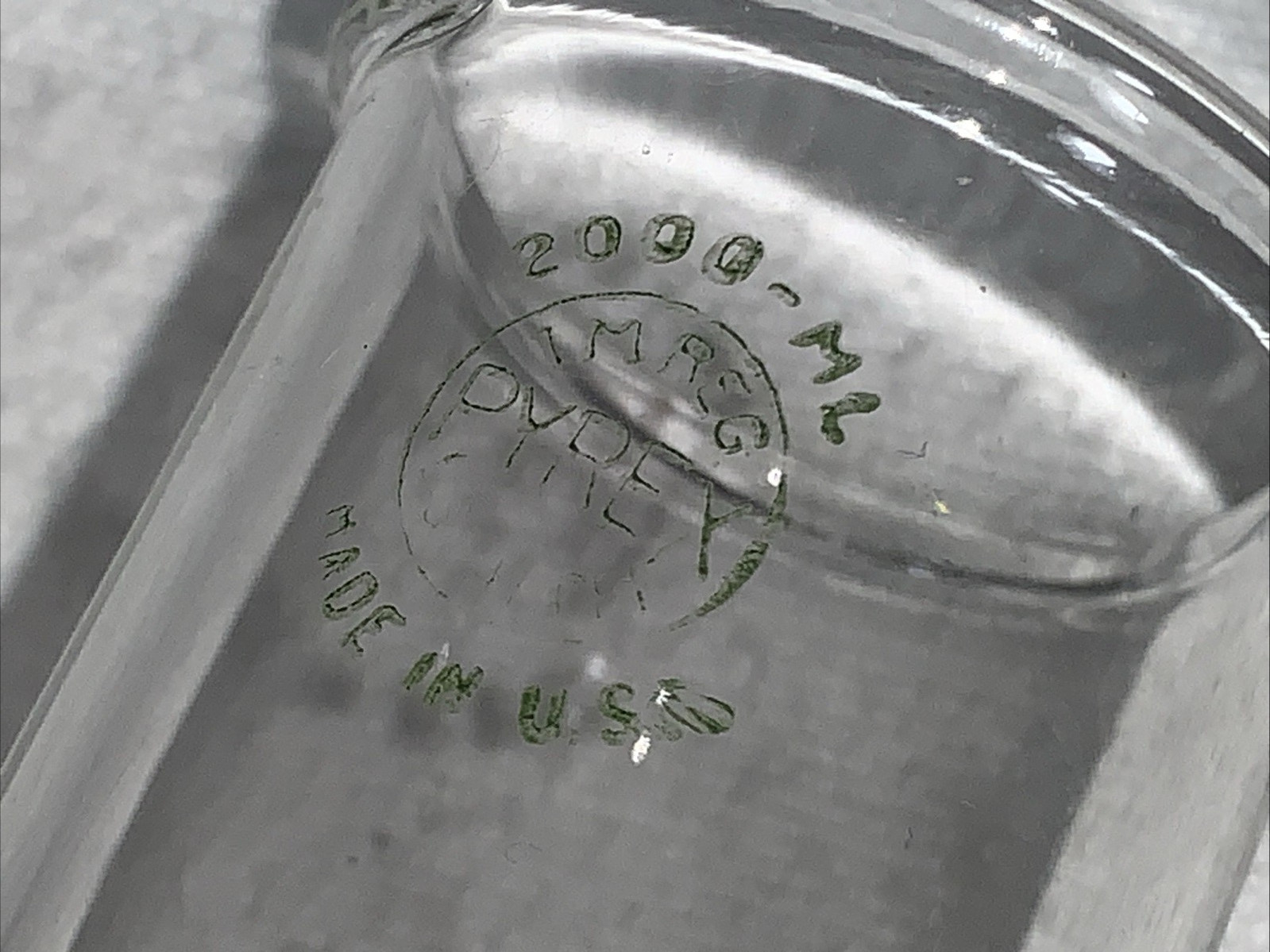 PYREX 2000mL Vtg Laboratory Flask Side Vent Glass Long Neck Round Bottom 14″ USA