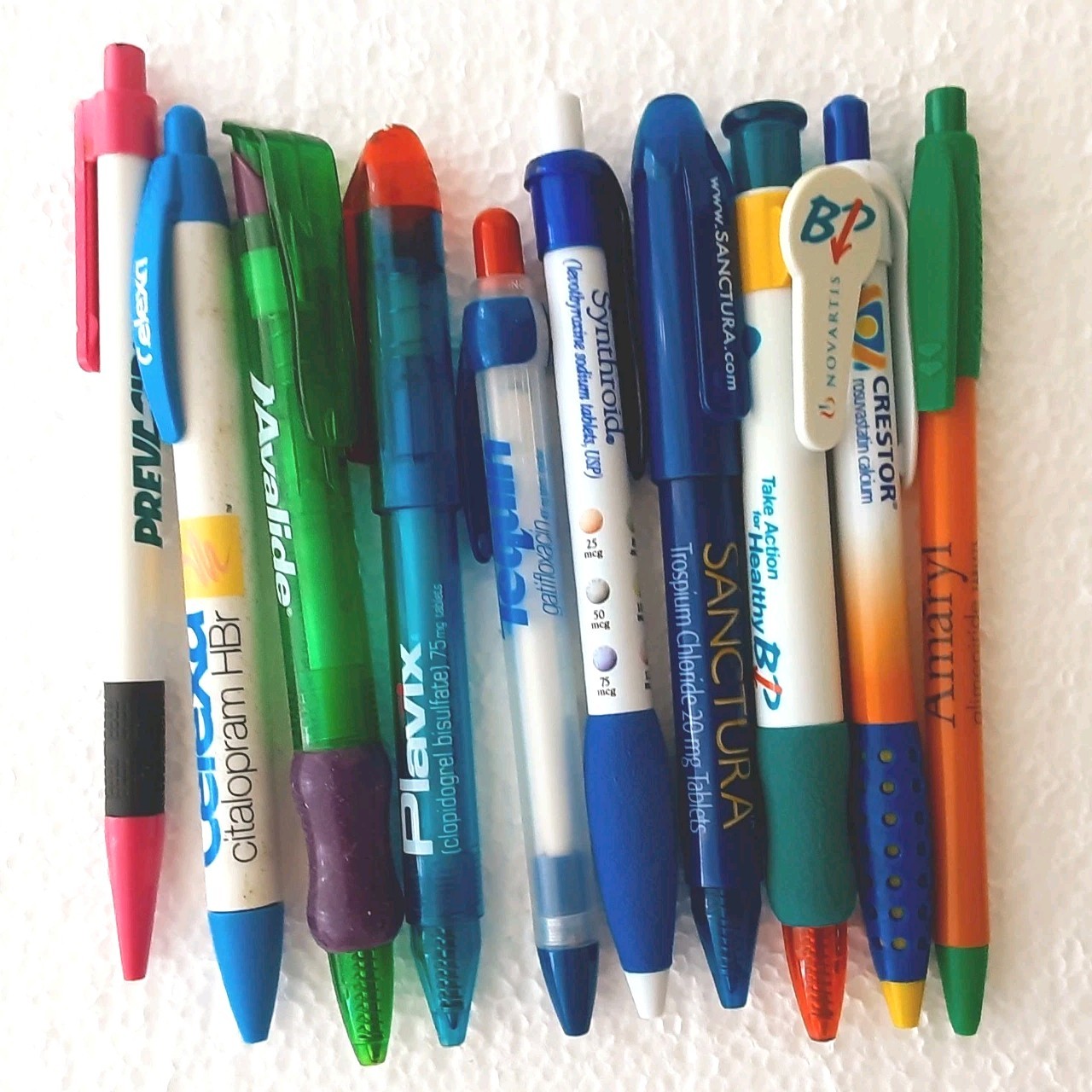 10 Pharma Collectible Ball Point Pens Allegra Nexium Plavix UNTESTED “READ”