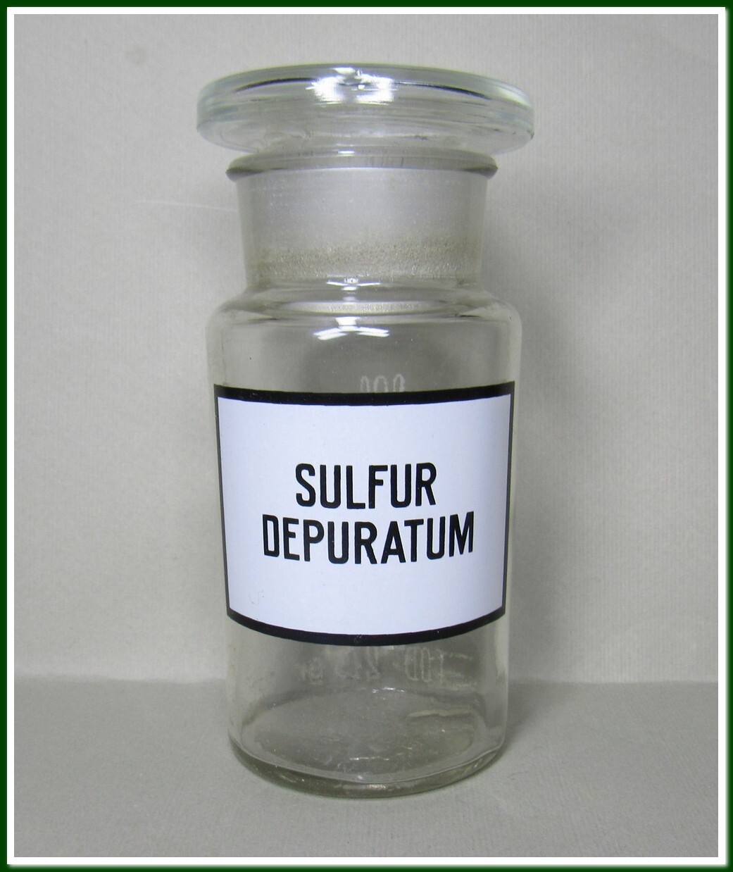 Vintage Medical Science Glass Bottle,Germany,SULFUR DEPURATUM