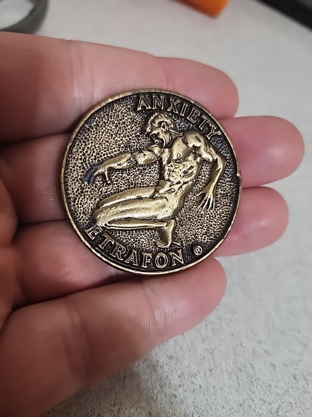 ETRAFON Pharmaceutical Depression Anxiety Medicine Advertising Medal Coin