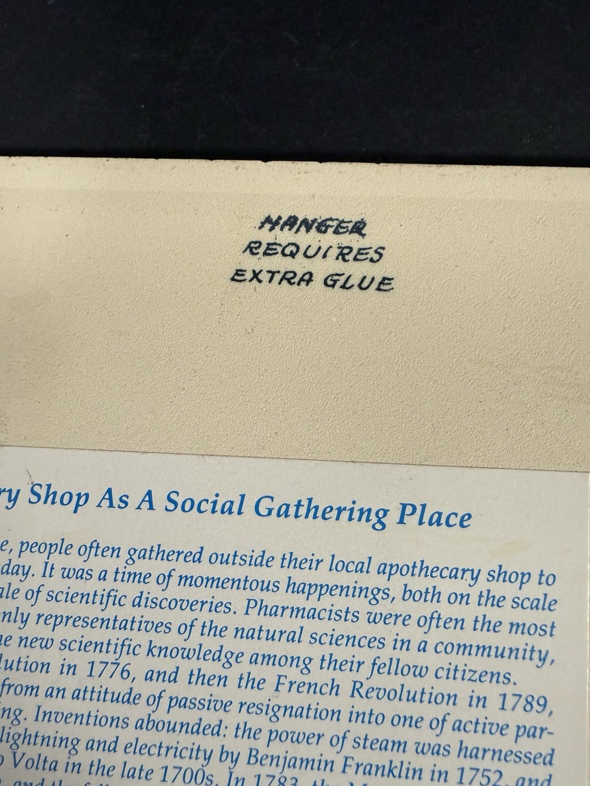 Delft Vintage Blue & White Burroughs Wellcome Co Pharmacy Scholarship Tile 1992