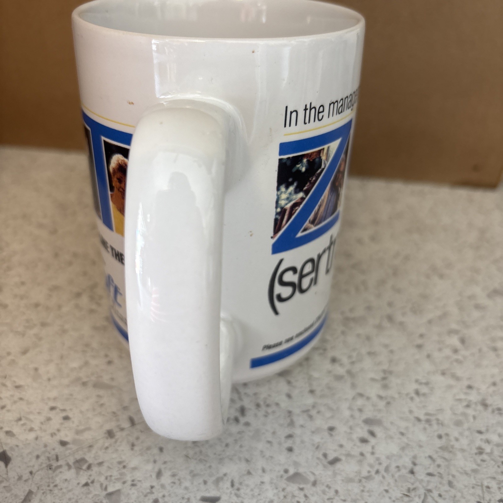 Zoloft First-Line Therapy Coffee Mug Pharmaceutical Promo Rep Advertising Pfizer
