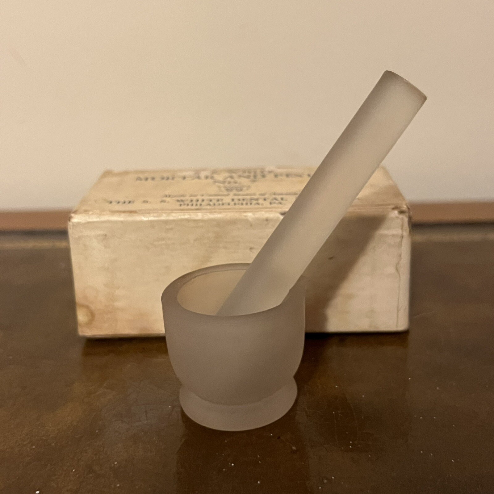 Vintage S.S. White Dental Mortar And Pestle No. 7