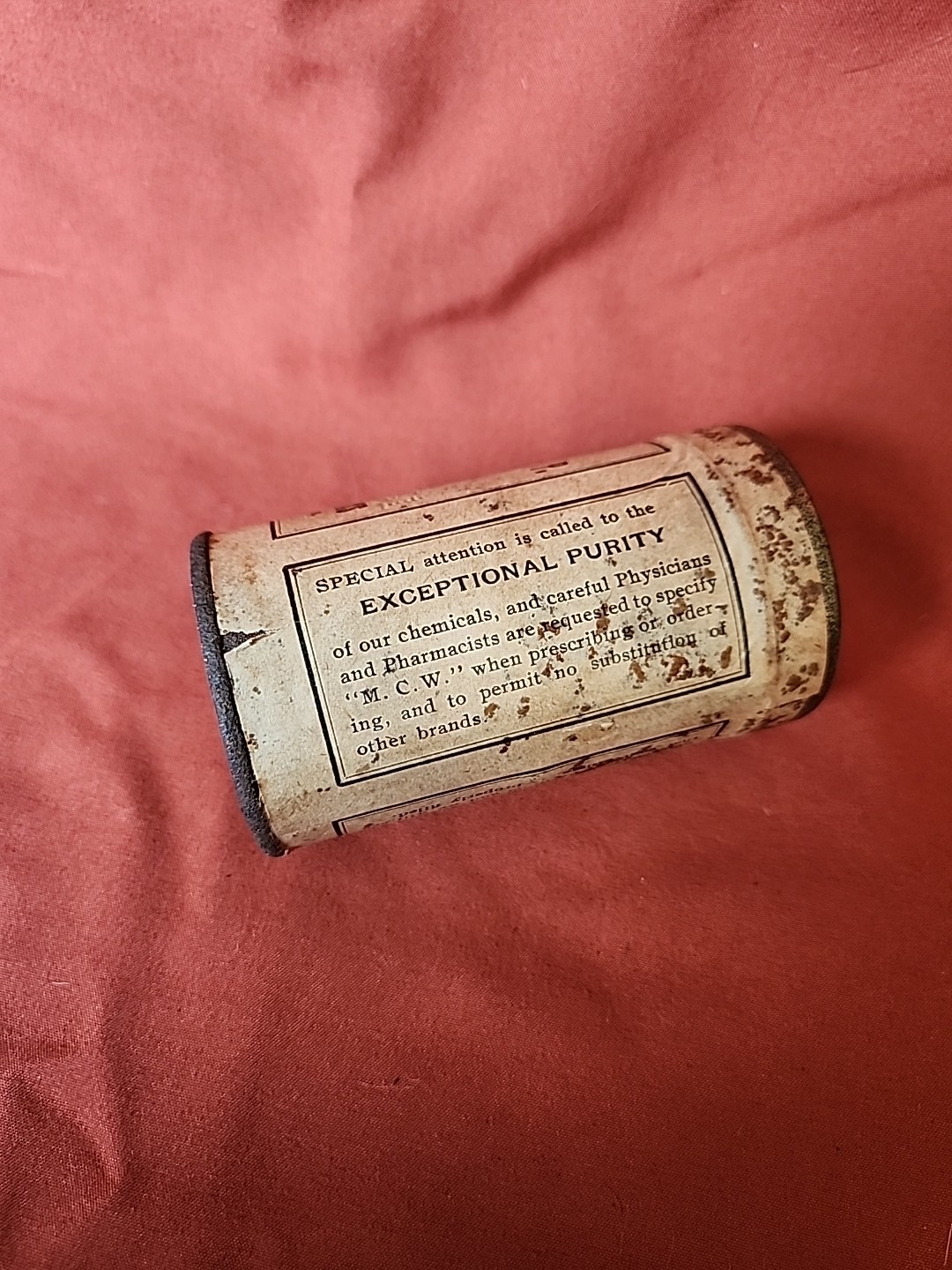 Mallinckrodt Chemical Works Iron Phosphate Scales Vintage Pharmaceutical Tin
