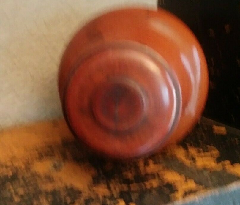 Antique Branded Boxwood Pharmaceutical Treenware Covered Glassware Box Holder