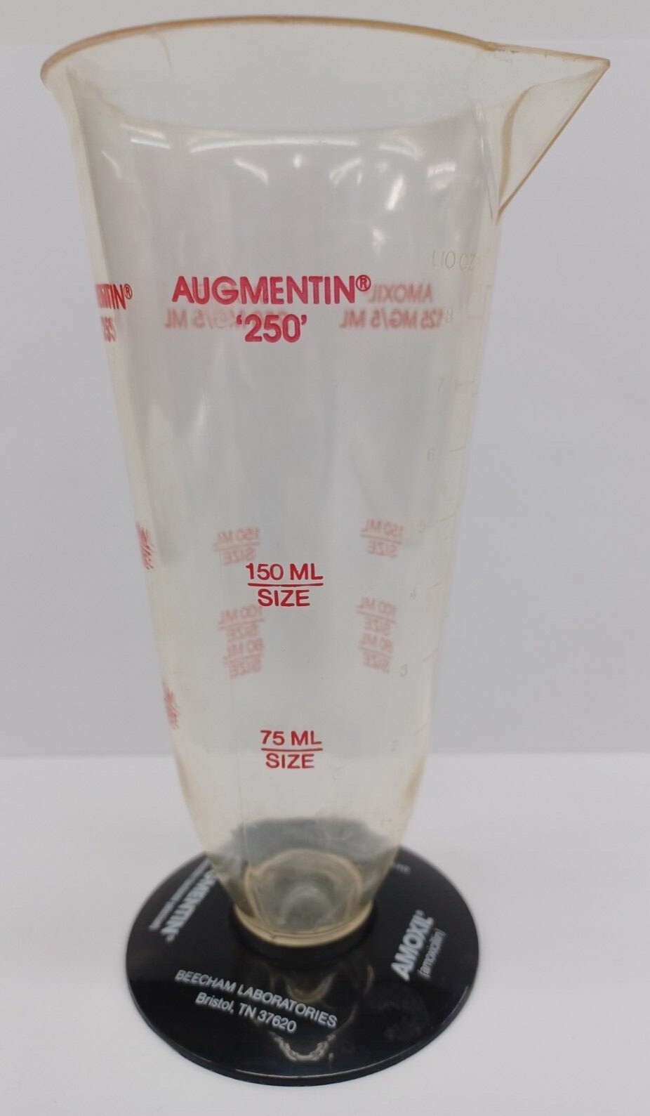 Augmentin Amoxil Plastic Graduated Cylinder Pharmaceutical Drug Rep Advertising