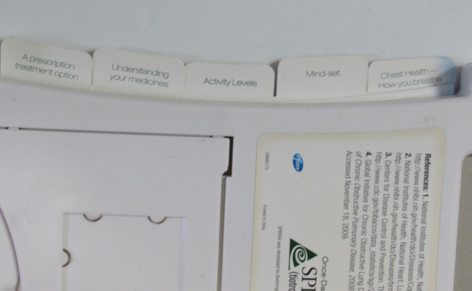 Spiriva COPD Medical Office Display Teaching Aid Drug Rep Pharmaceutical Promo