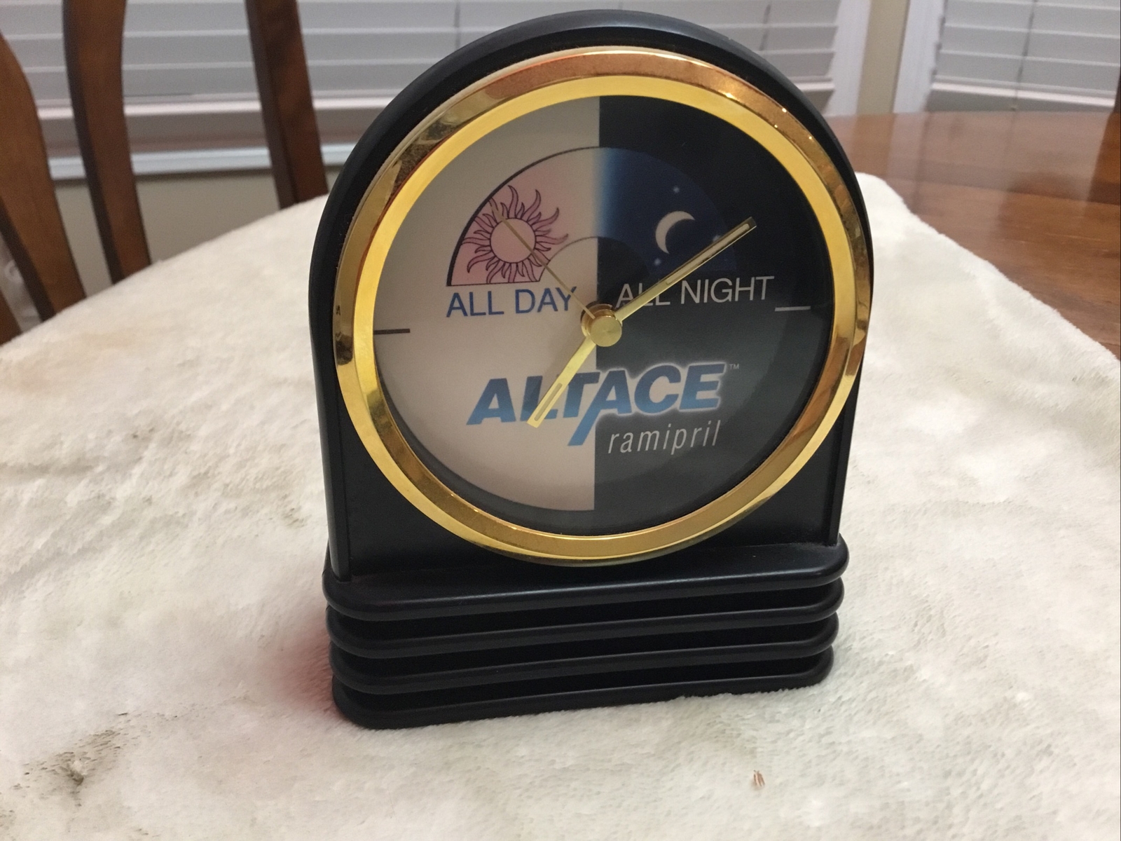 Rare Pharma Drug Rep Promo Pfizer Desk Clock, ALTACE – All Day, All Night