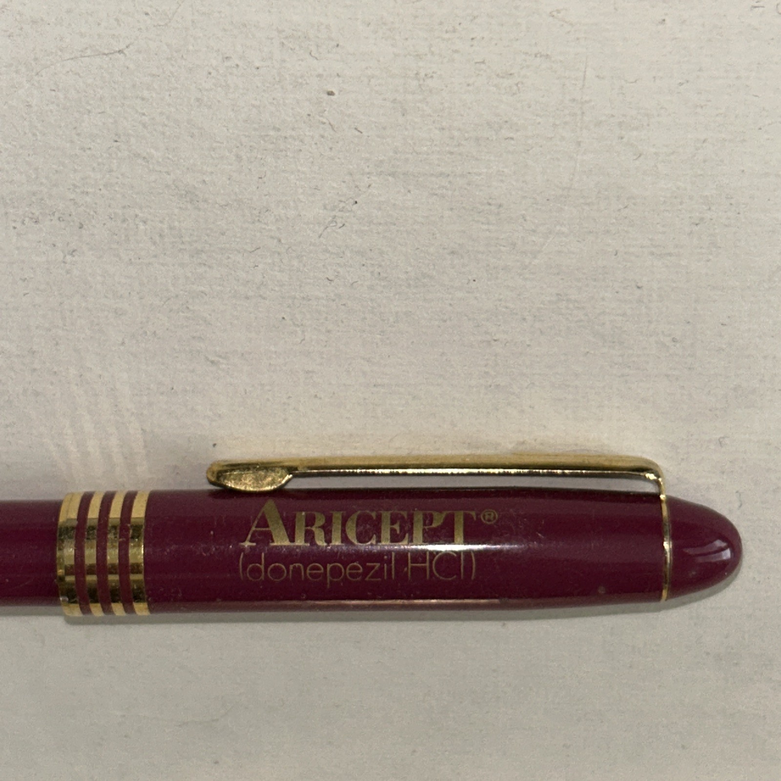 ARICEPT Pharmaceutical Drug Rep Metal Pen Maroon