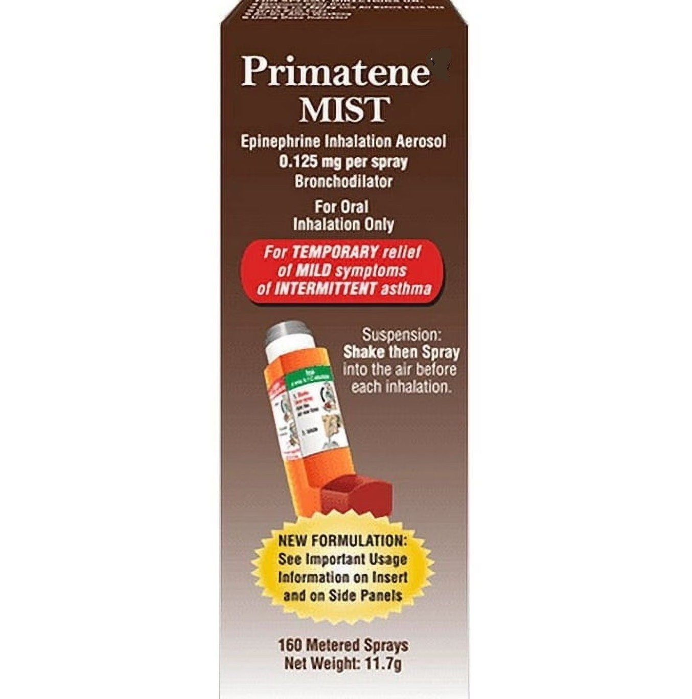 (2 pack) Primatene MIST Epinephrine Oral Inhalation Aerosol