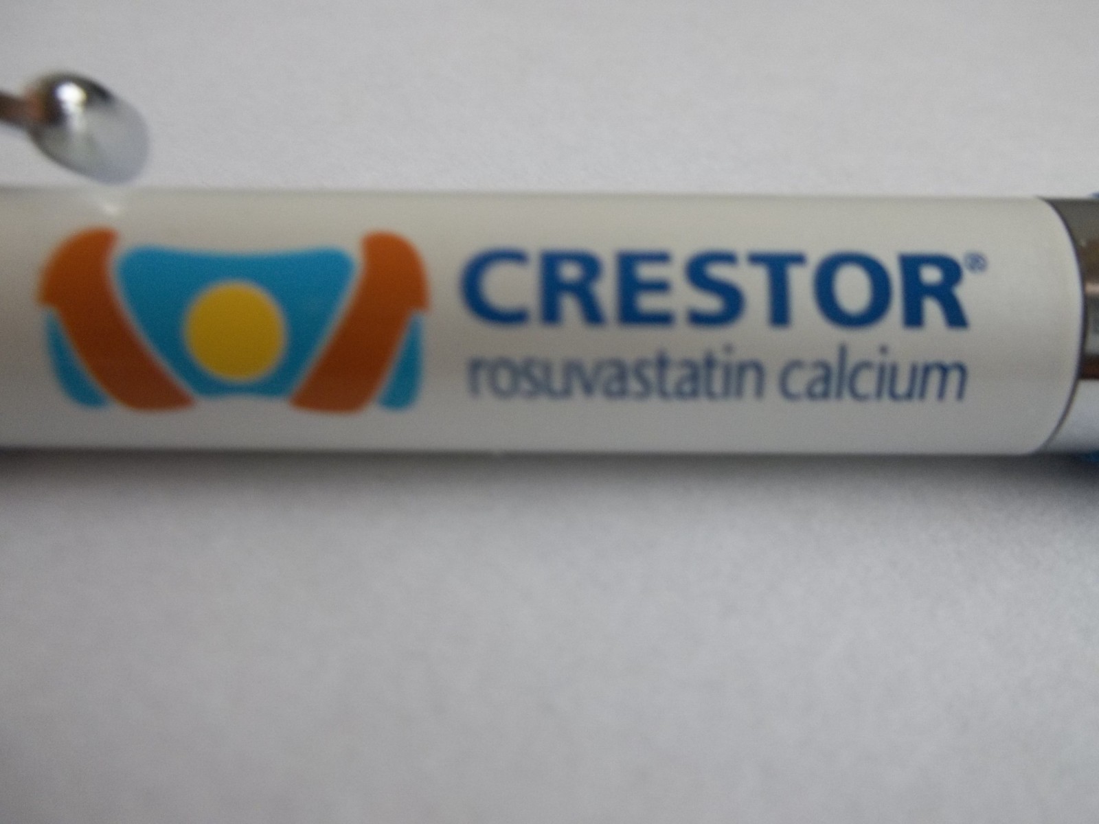 Crestor Rosuvastatin Dual‑Tip Promo Pen – Ballpoint + Highlighter – Rubber Grip