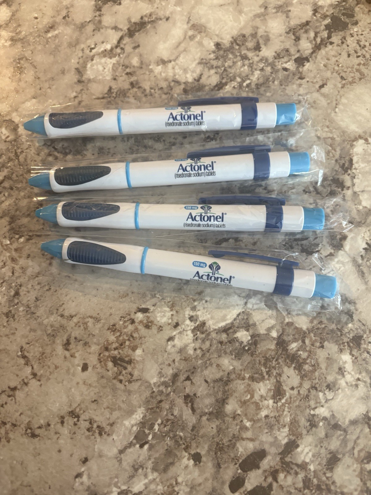 Pharmaceutical Drug Rep Pens Vintage Actonel Risedronate Sodium Lot Of 4