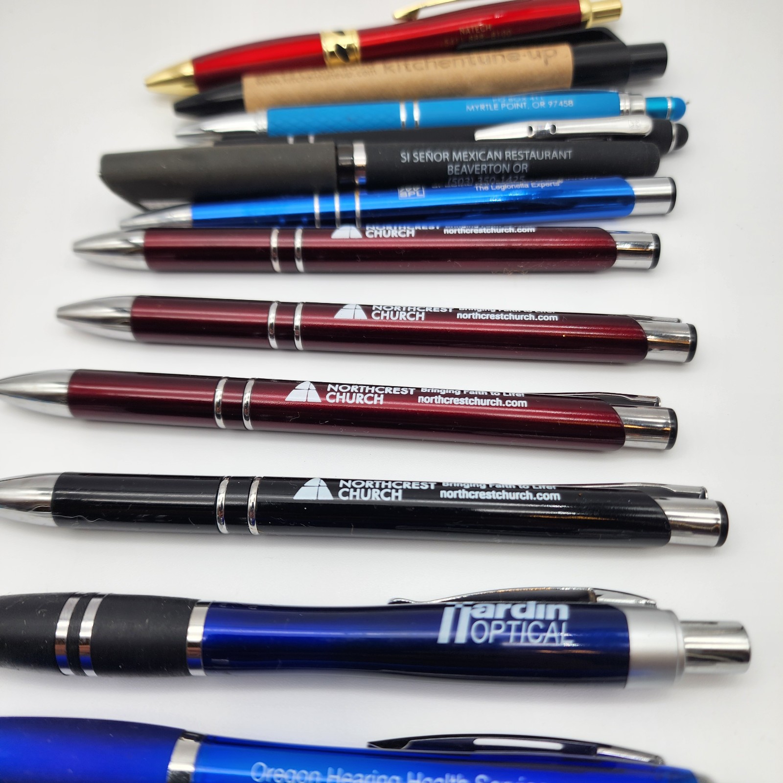 Large Lot Vintage Pharmaceutical Ballpoint Pen Drug Rep Promo Church Advertising