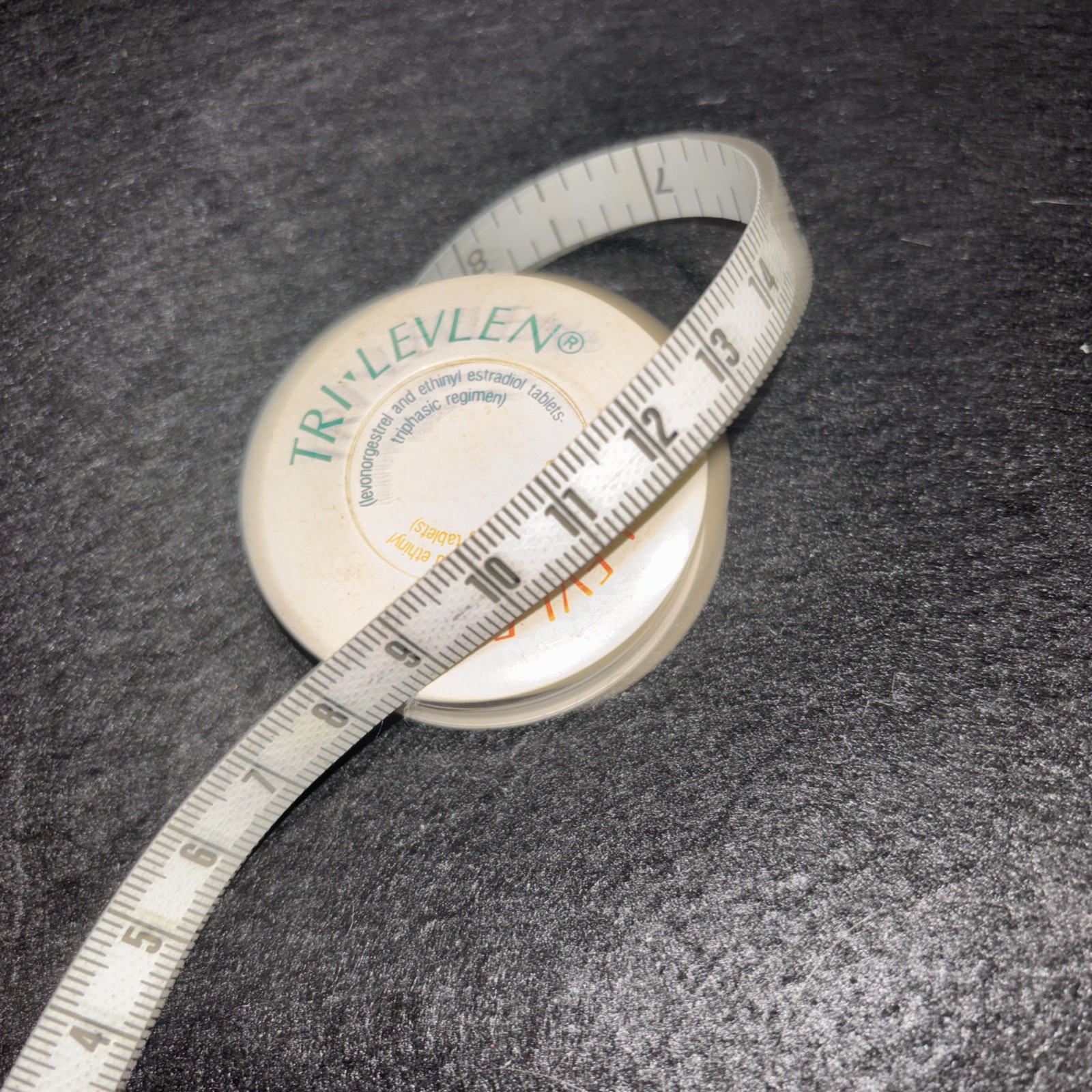Tri-Levlen Pharmaceutical Advertising 1970s Birth Control History Tape Measure