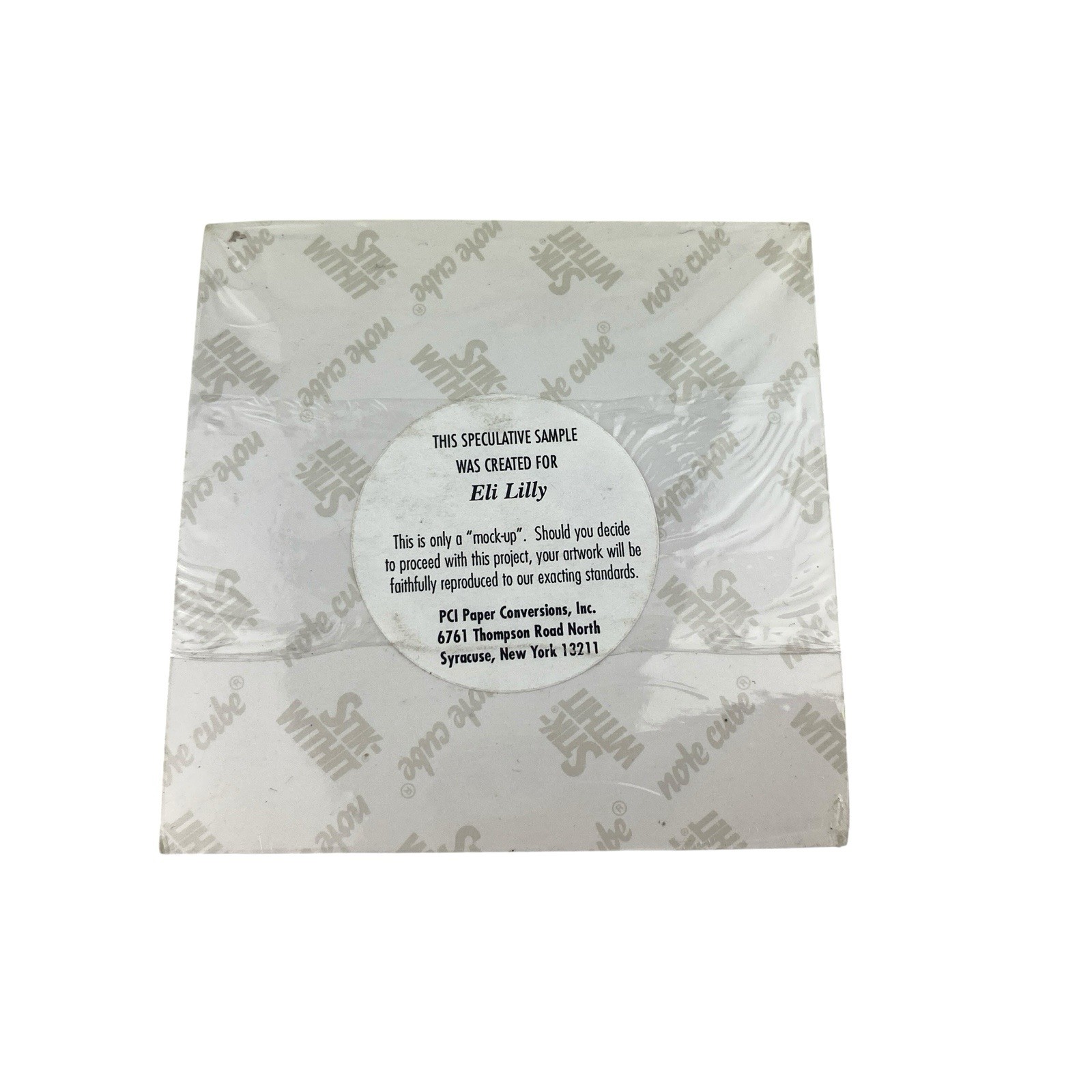 Prozac Pharmaceutical Advertising Note Paper Cube Lilly 1990s Plastic Wrapped