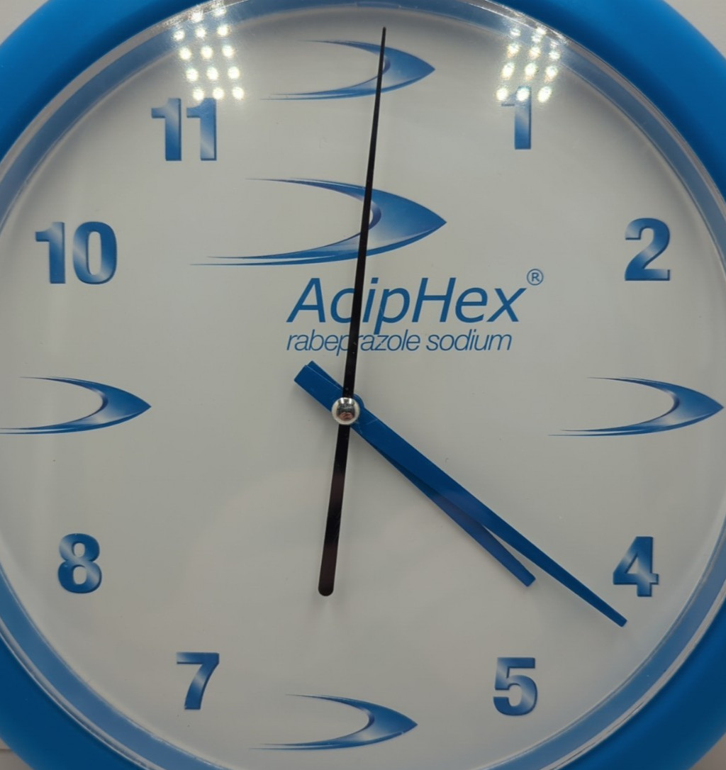 Pharmaceutical Drug Rep AcipHex 10″ Promo Wall Clock Doctors Office Works!