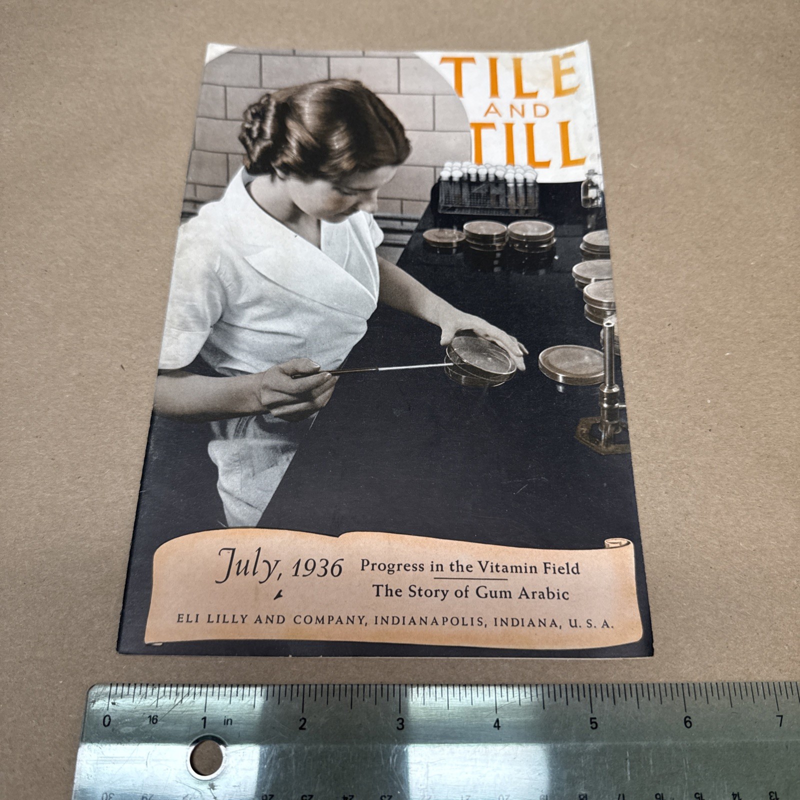Tile And Till Magazine Eli Lilly And Company July 1936 Indianapolis Indiana