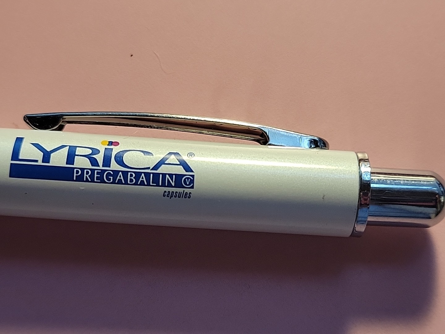 Lot (2) Drug Rep Lyrica Pregabalin Pfizer Collectible Heavy Metal Pen RARE