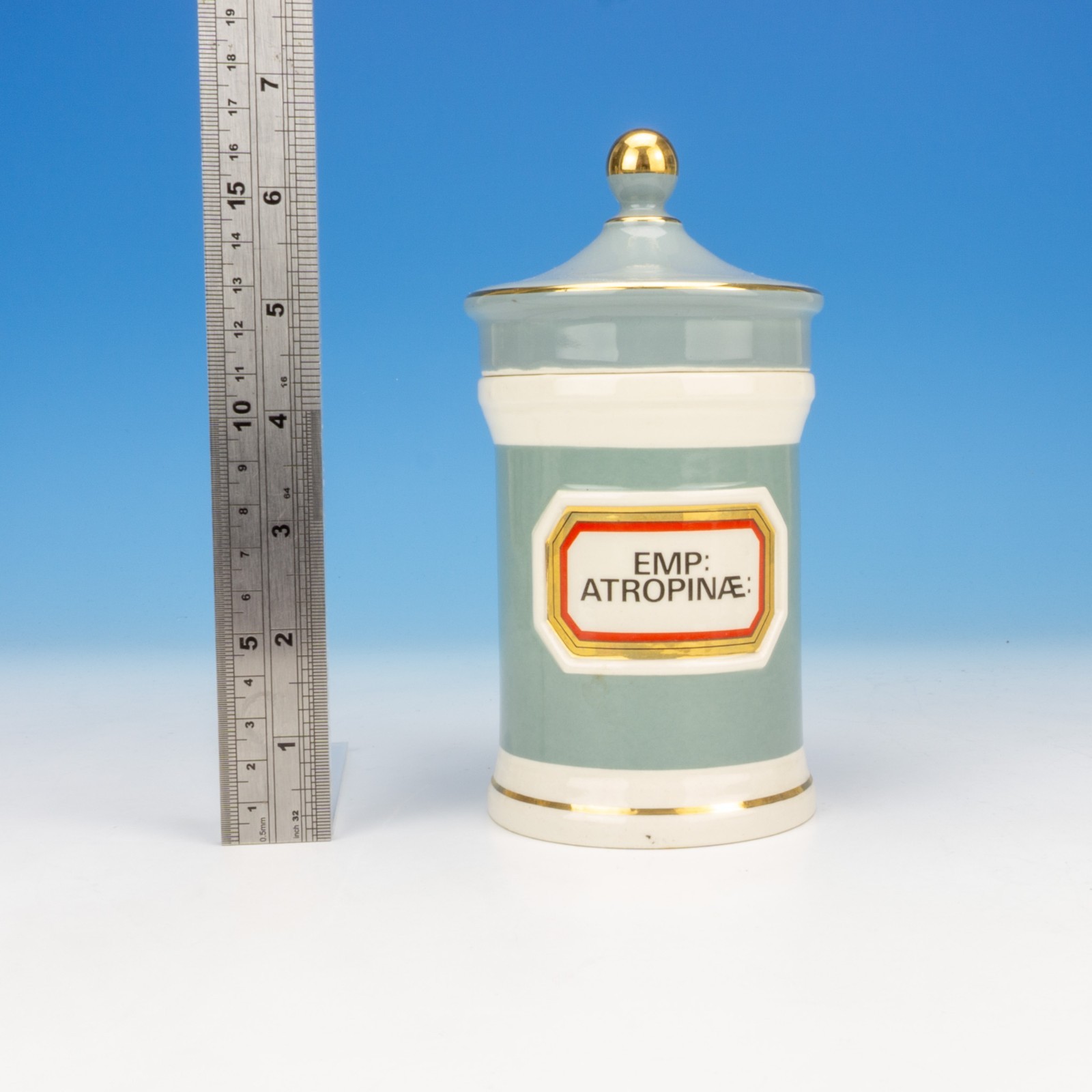 Gladstone Pottery – Emp:Atropinae: – Apothecary Chemist Jar – Made For Chalsyn