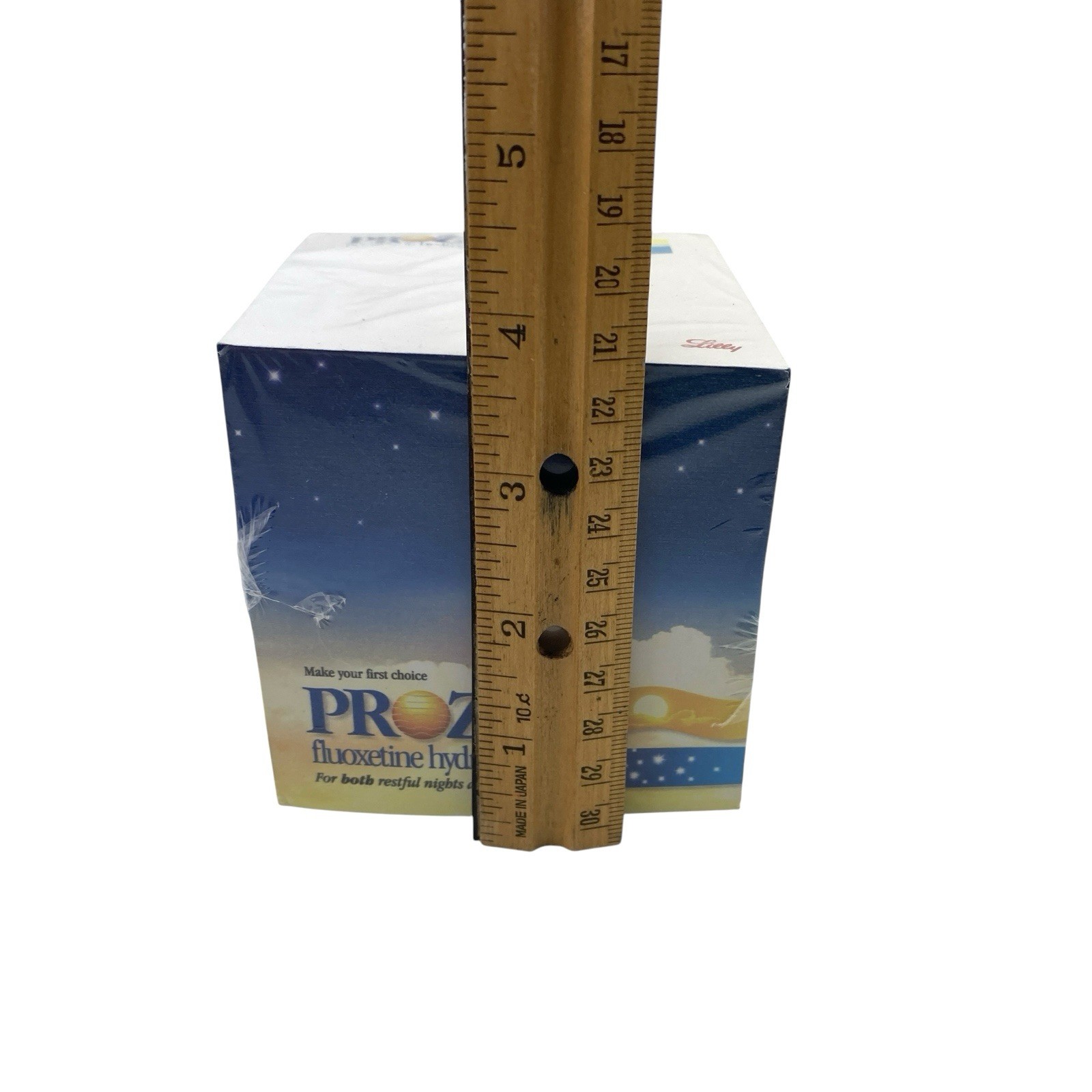 Prozac Pharmaceutical Advertising Note Paper Cube Lilly 1990s Plastic Wrapped