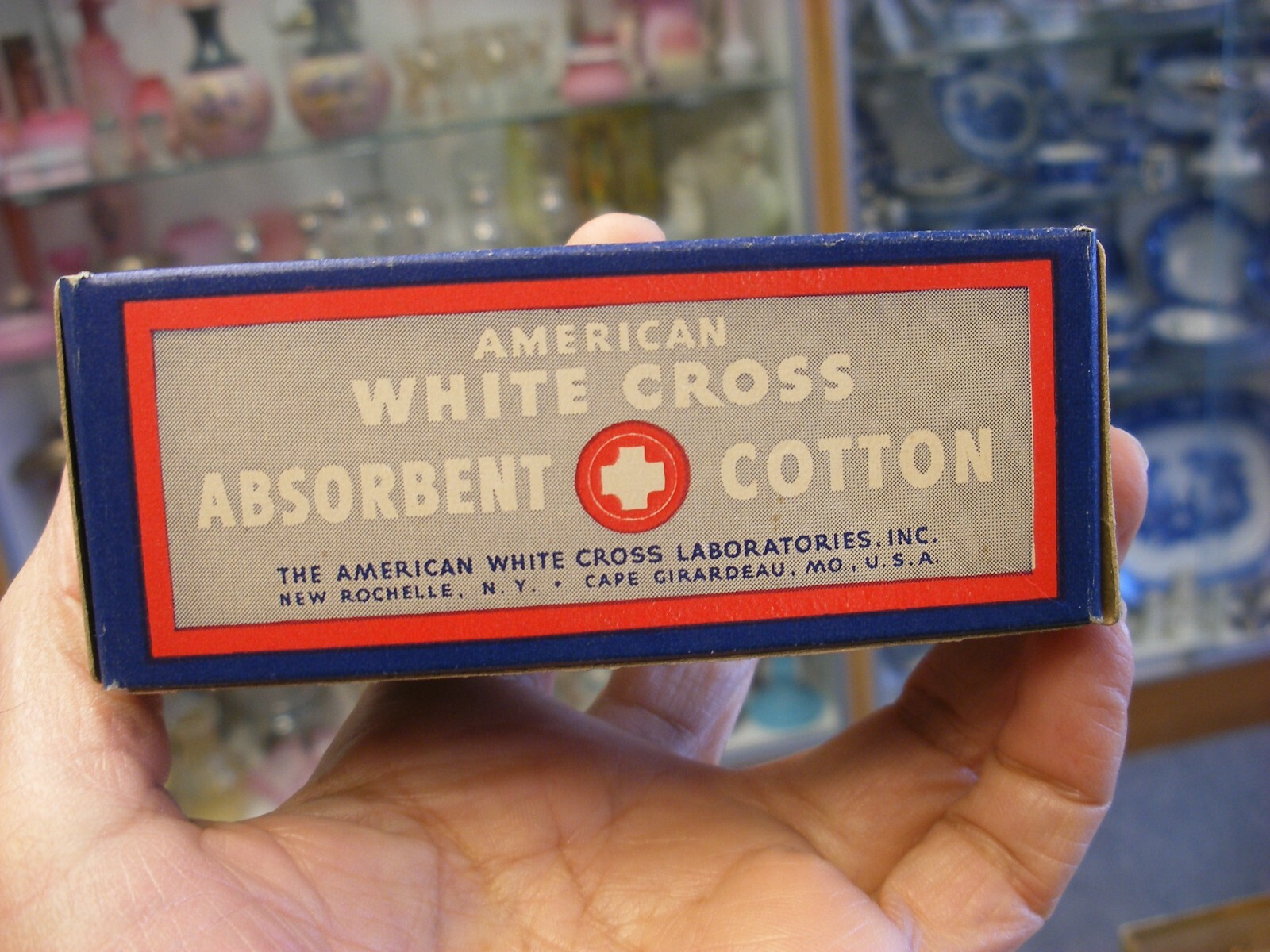 Antique Vtg Medical Dental Pharmacy – American White Cross Cotton – Unopened Box