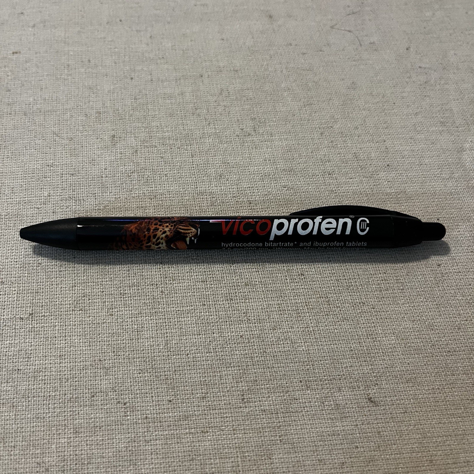 Vicoprofen Pen Drug Rep Pharmaceutical Promo Medical Advertising 7.5mg Tiger Eye