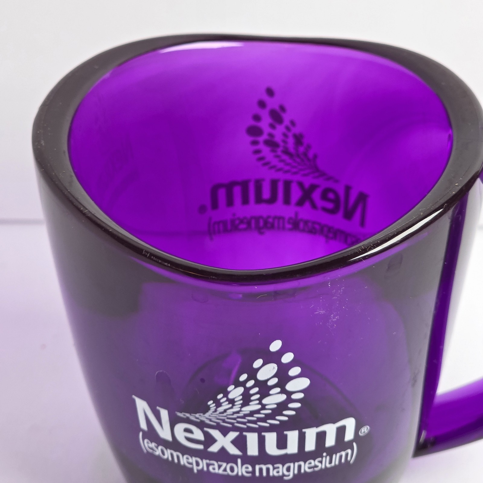 Nexium Purple Acrylic Coffee Cup Mug Transparent Drup Rep Pharmaceutical Promo