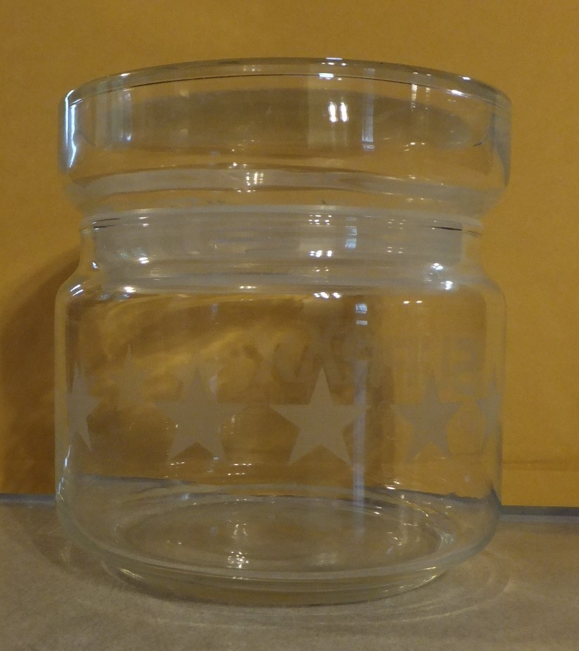 VINTAGE SUPRAX GLASS JAR WITH LID PHARMACEUTICAL DRUG REP COLLECTIBLES