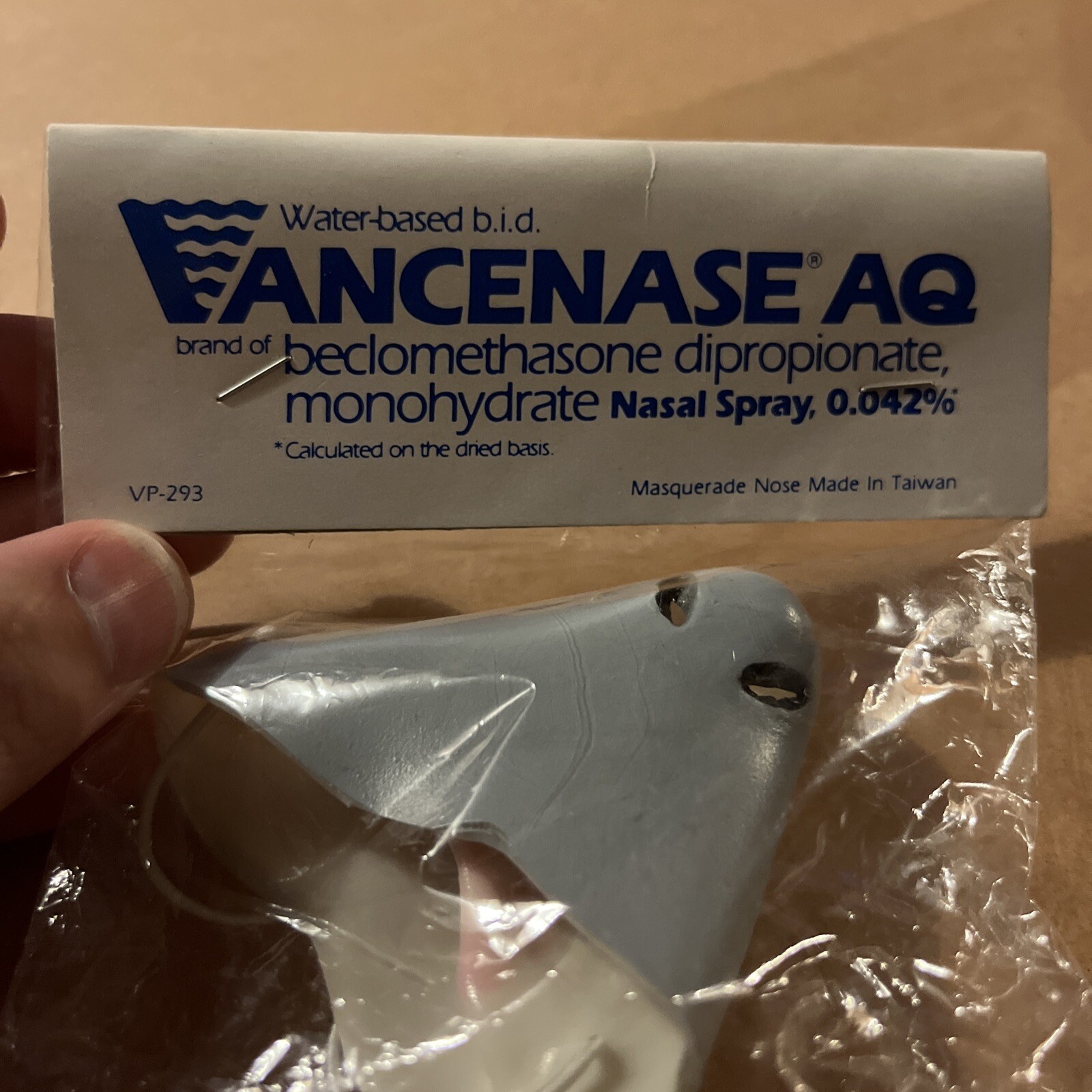 PHARAMACEUTICAL ADVERTISING Nasal Spray VANCENASE AQ Shark Nose Face PROMO