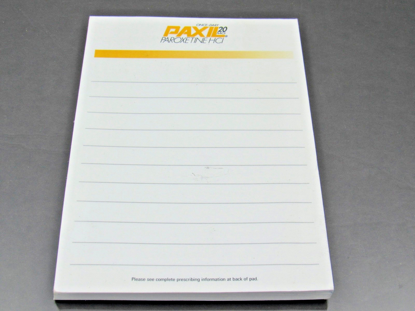 Paxil Lot 2 PENS+ Sticky Notes Drug Rep Pharmaceutical Promo Advertising w/ Info