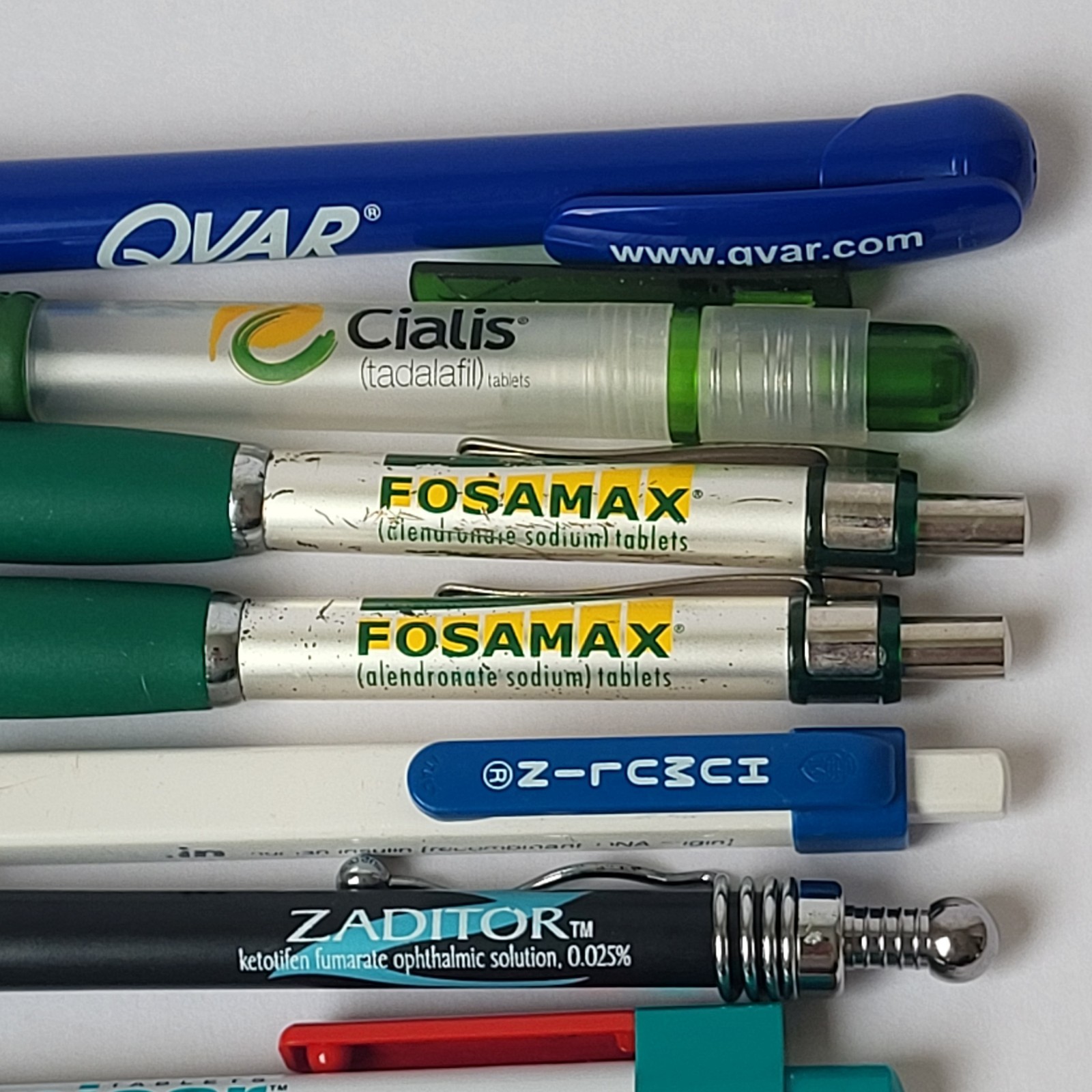 Pharmaceutical Drug Rep Pens Lot of 10 Benicar Bextra Cialis Qvar Vioxx Fosamax