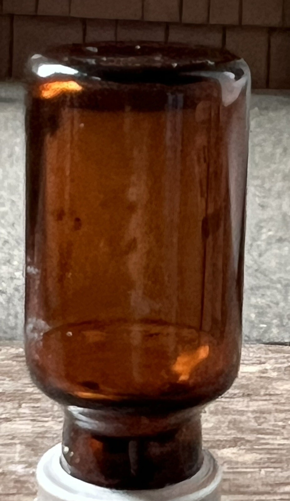 lot vtg amber brown glass empty vial for display medical pharmacy old time doc