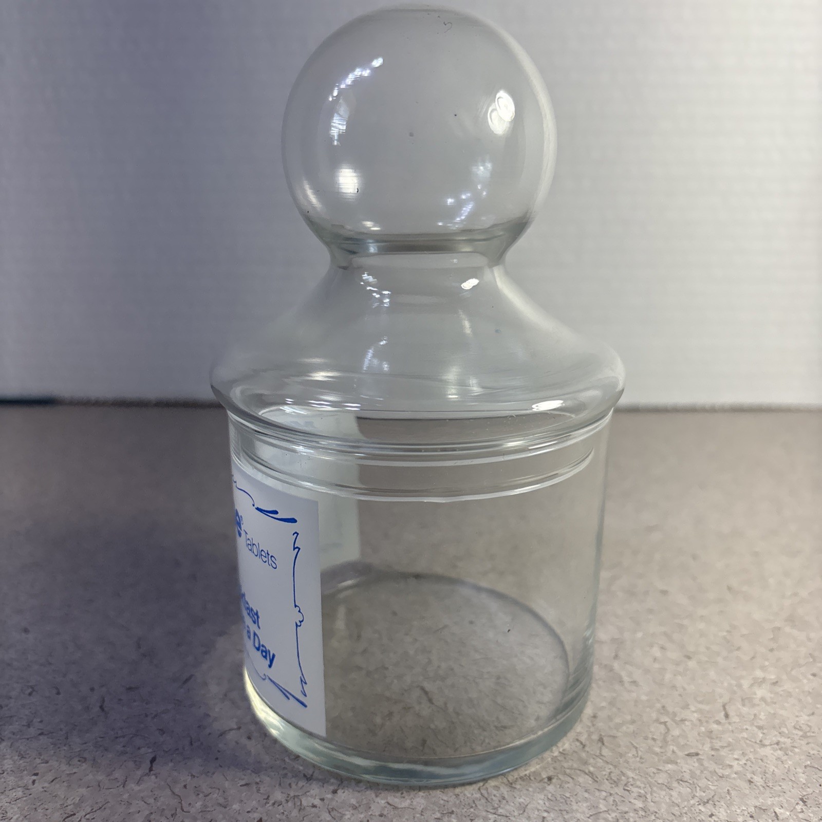 Micronase Drug Rep Pharmaceutical Advertising Apothecary Jar With Lid Glass