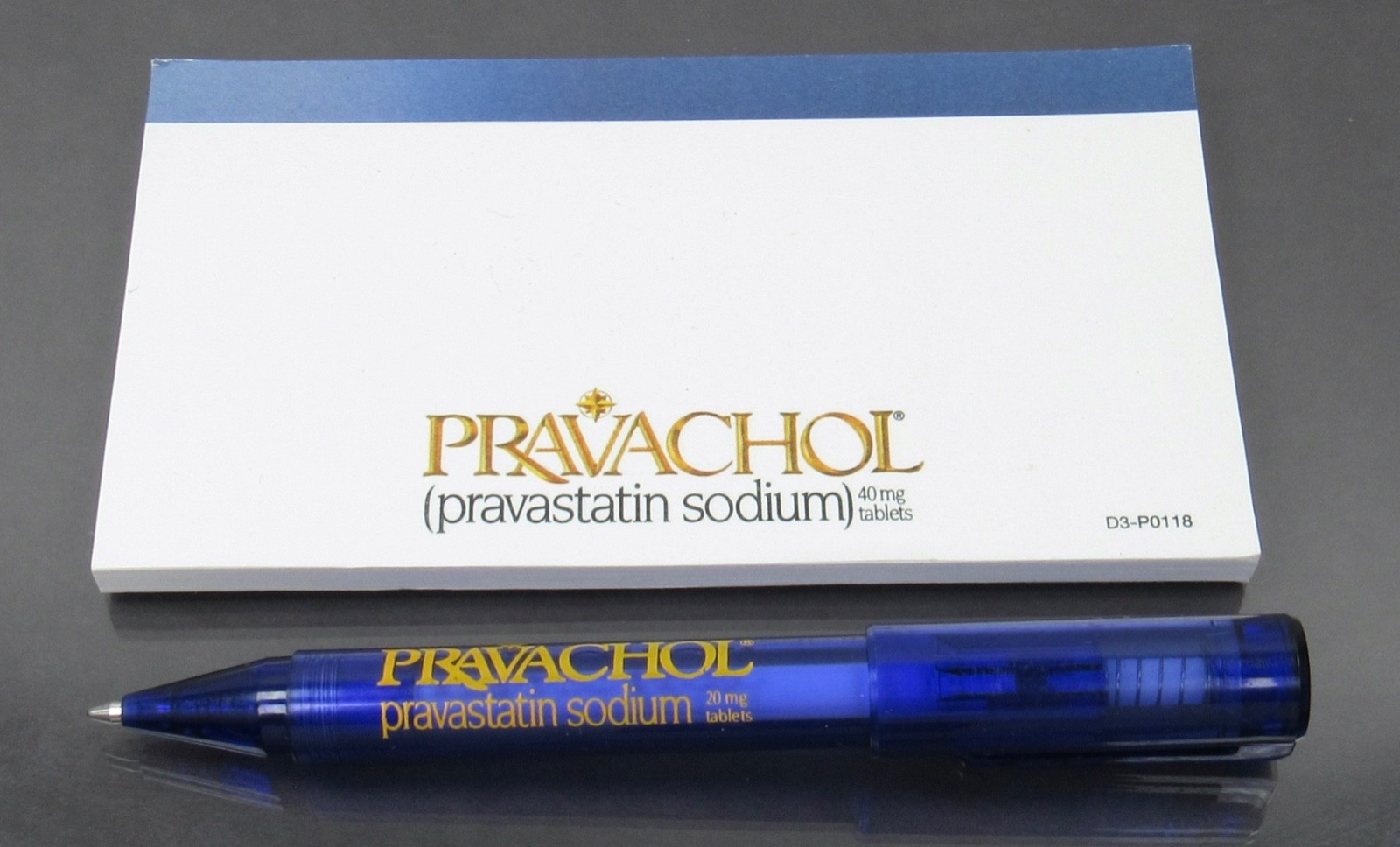 Pravachol PEN & Memo Sticky Note Pad Drug Rep Pharmaceutical Promo Advertising
