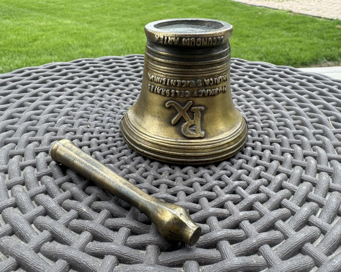 MORTAR & PESTLE PHARMACY CELEBRATES 76 BiCENTENNIAL Brass Bronze SECUNDUM ARTEM