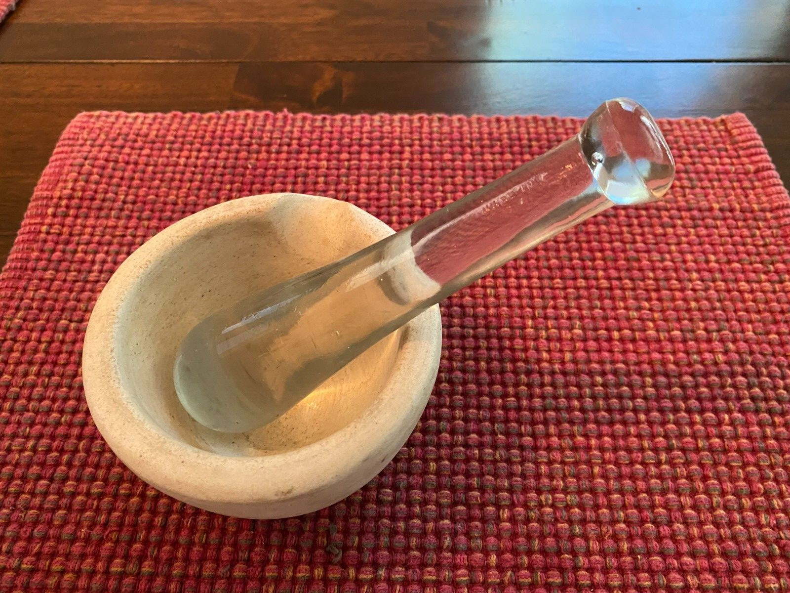 Vintage Standard Trenton Mortar #1 Acid Resisting & Solid Glass Pestle RX WOW!!!