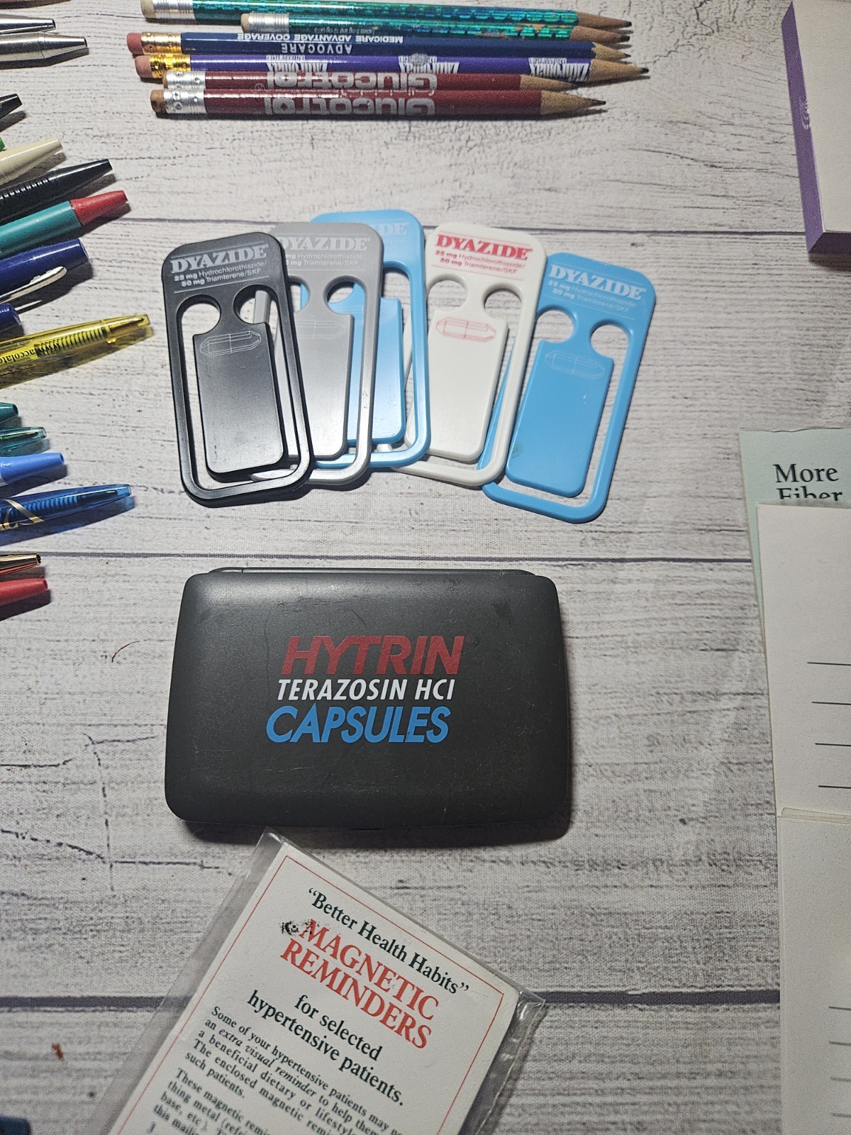 Vintage Pharmaceutical Medical Rep Lot – Pens, Clips, Calculator, Pencils, Paper