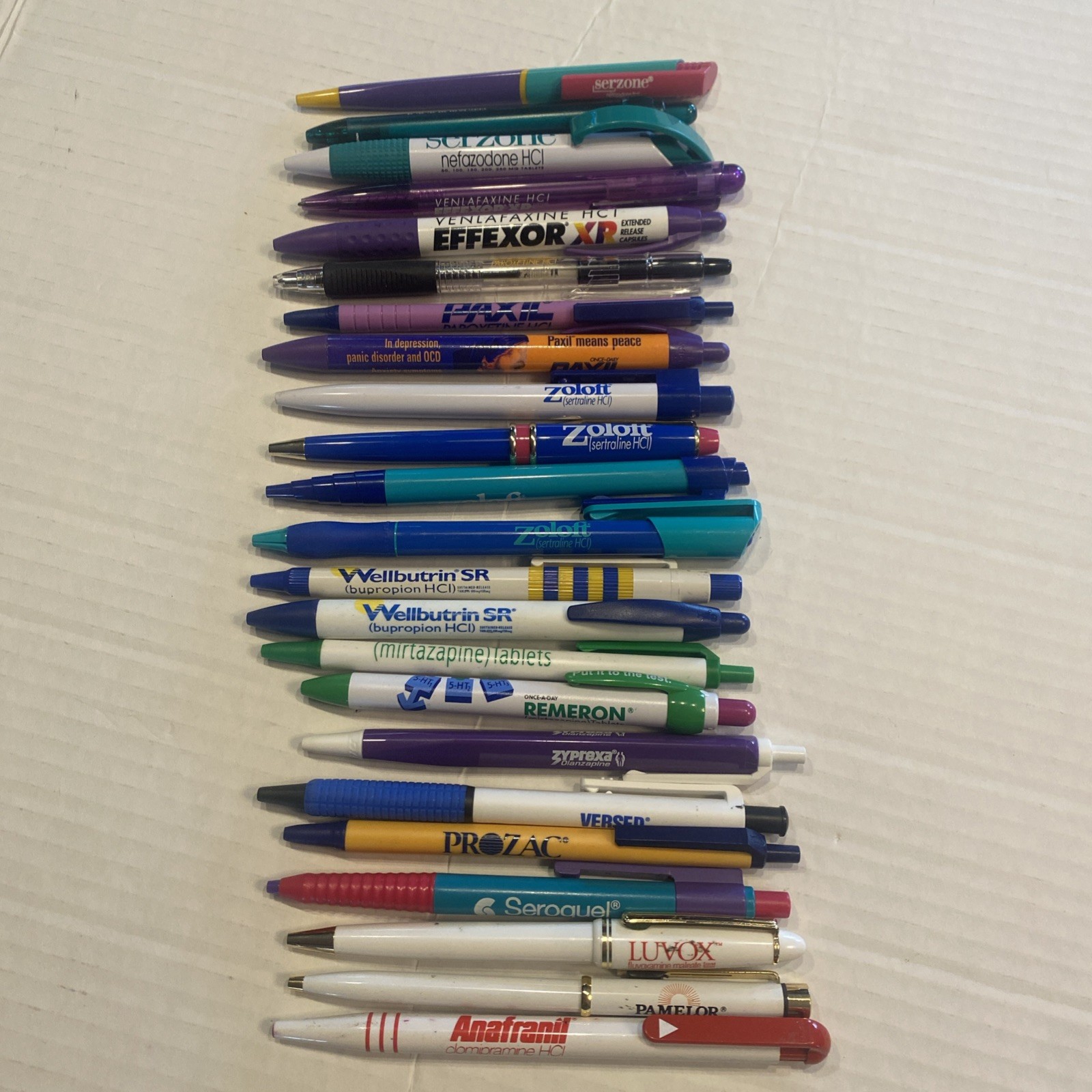 Pharmaceutical Drug Rep Advertising Pens Promo Pens Lot Of 23 Mental Health READ