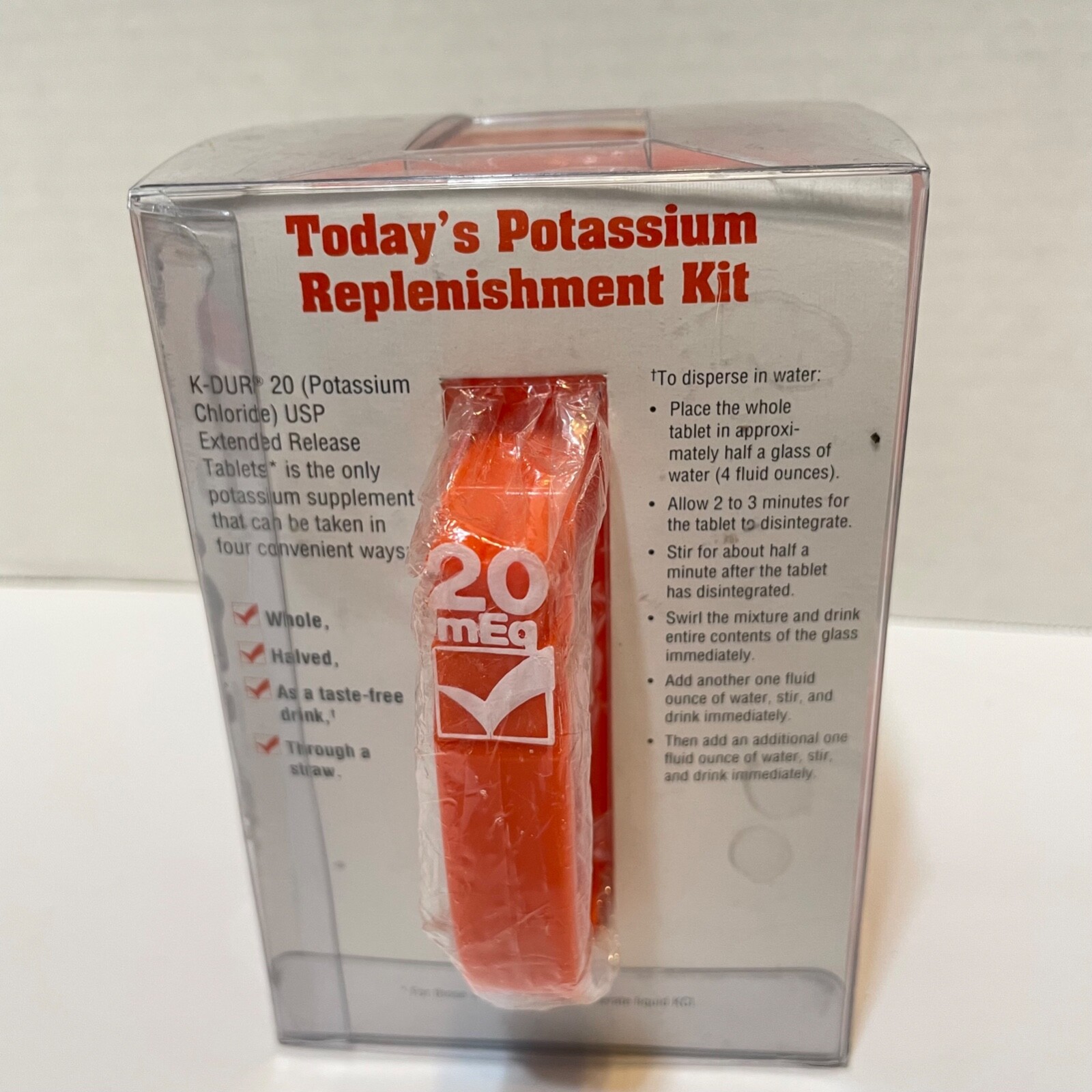 Rare Vintage 1992 Key Pharmaceuticals K Dur 20 Potassium Replenishment Kit NOS