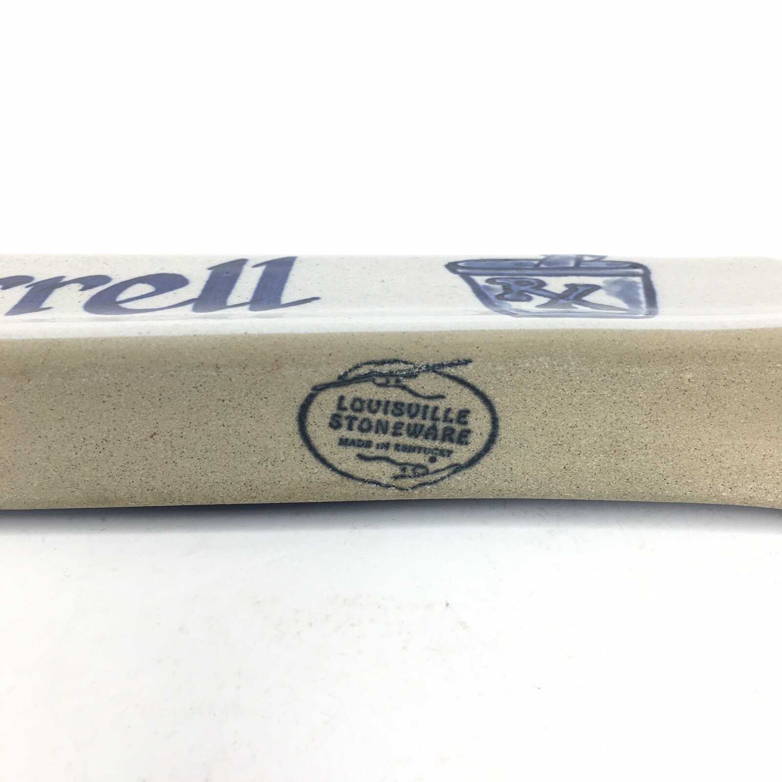Farrell RX Pharmacy Name Plate Sign Office Desk Paperweight Louisville Stoneware