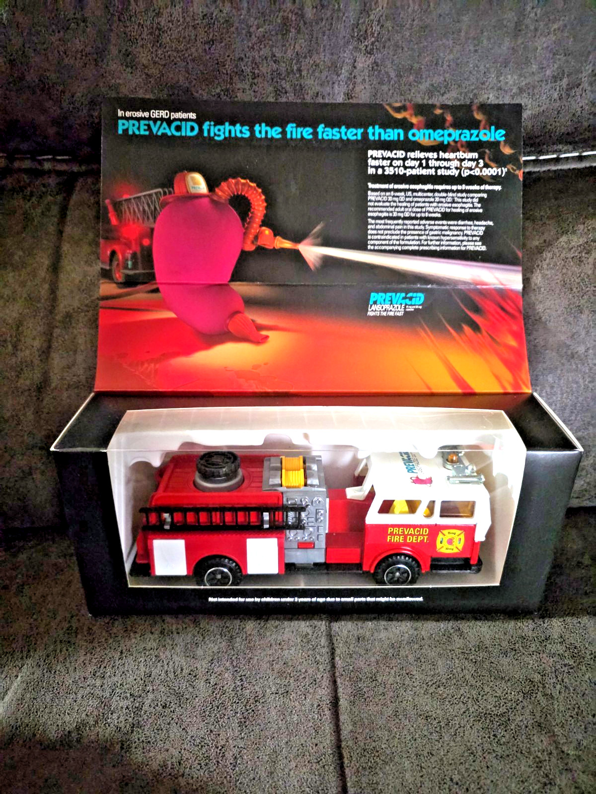 Prevacid Pharmaceutical Drug Rep Promo Swag Lot of 6 – Plush, Fire Truck, Model