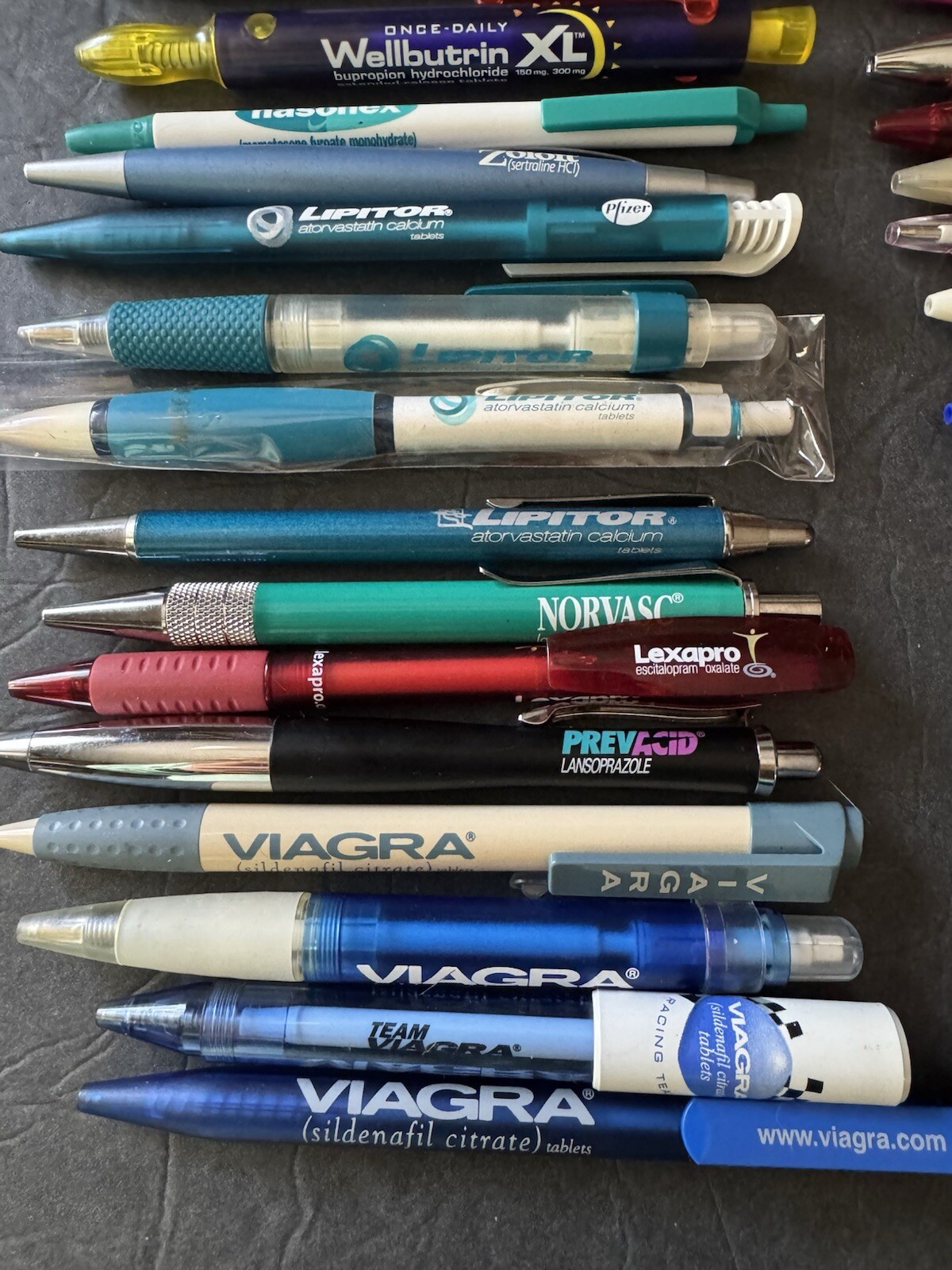 Pharmaceutical Rep Pen Lot Viagra, Zoloft, Lipitor, Prevacid And More