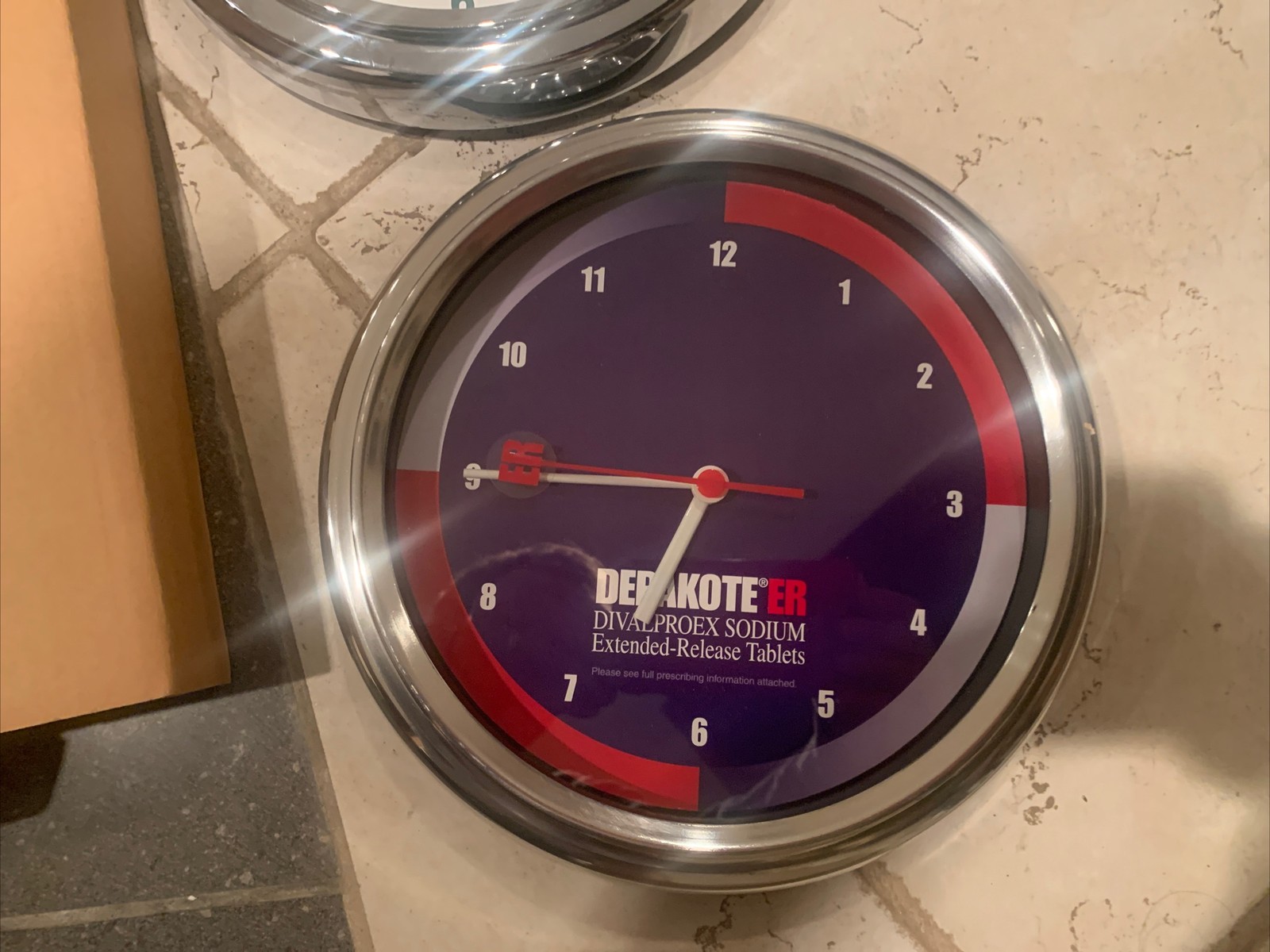 Vintage Metal Clocks Pharma Drug Rep Choice Of 1 Of Fosamax Or Depakote