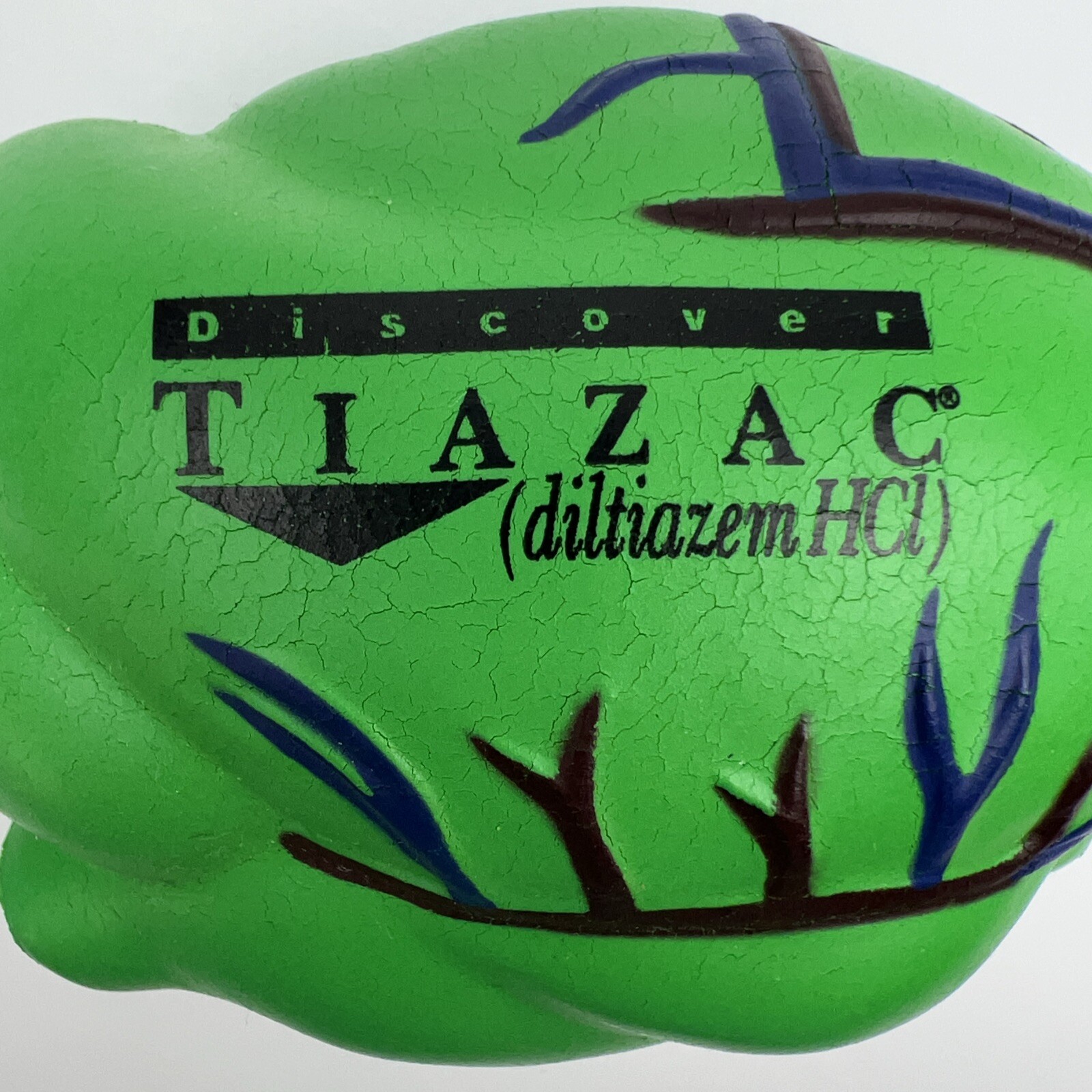 Tiazac Pharmaceutical Advertising Stress Ball Heart Green 1995 Vintage RARE