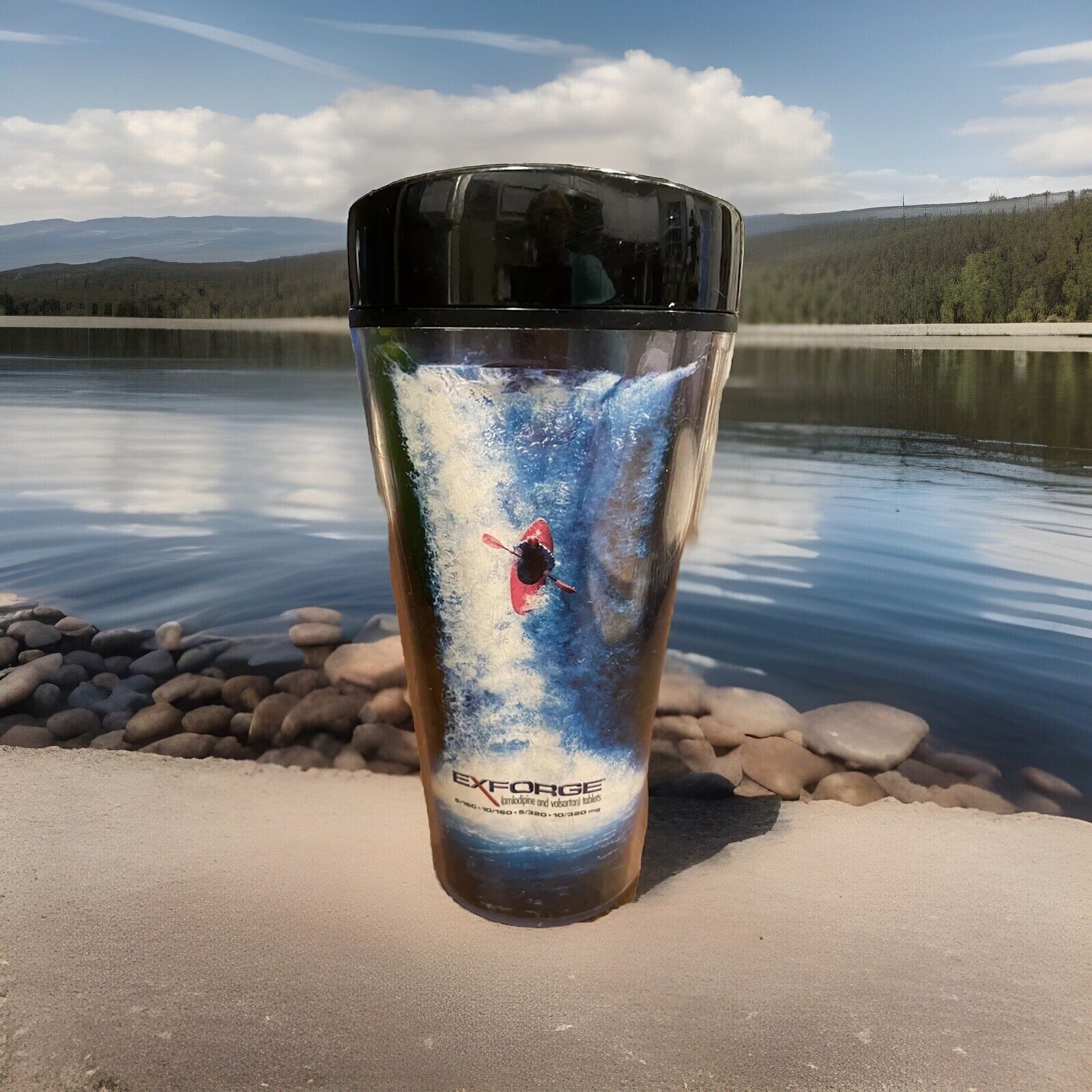 Exforge Amlodipine Drug Rep Coffee Cup Mug Tumbler Used Weirdly Shaped