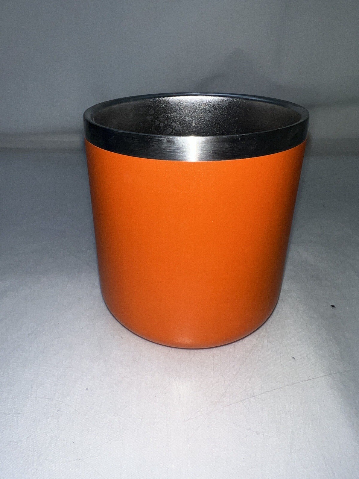 ZOETIS Collectible Orange Metal Coffee Mug Cup 12oz Hand Wash Only
