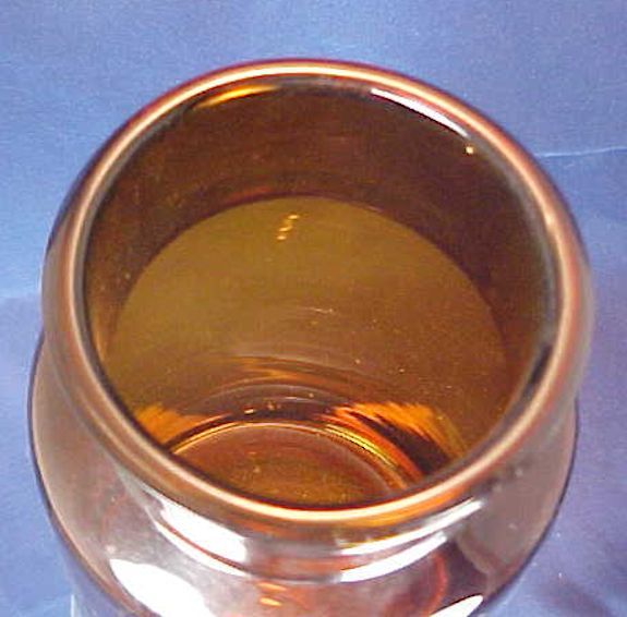 Vintage Amber Glass Apothecary Jar – Marked 1000 On The Bottom